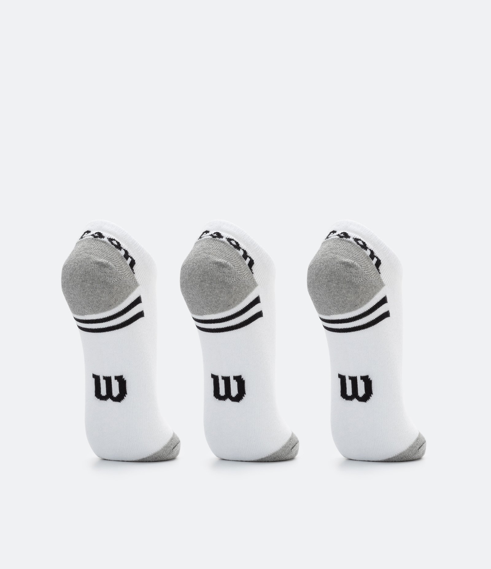 Kit 03 Meias Invisíveis com Detalhes Contrastantes Wilson Branco 3