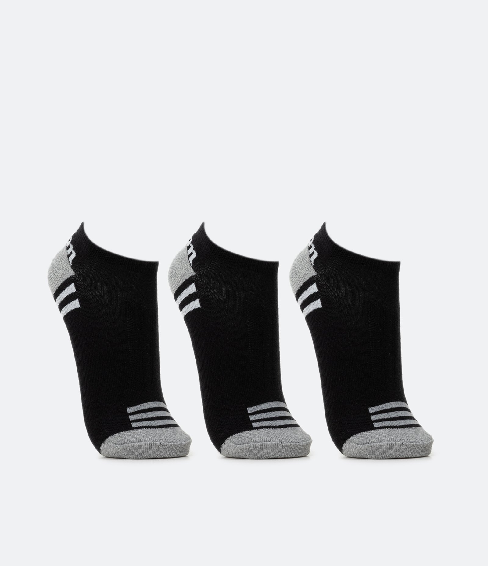 Kit 03 Meias Invisíveis com Detalhes Contrastantes Wilson Preto 2