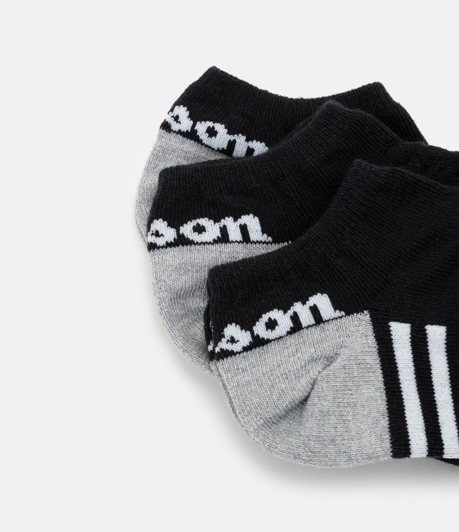 Kit 03 Meias Invisíveis com Detalhes Contrastantes Wilson Preto 3