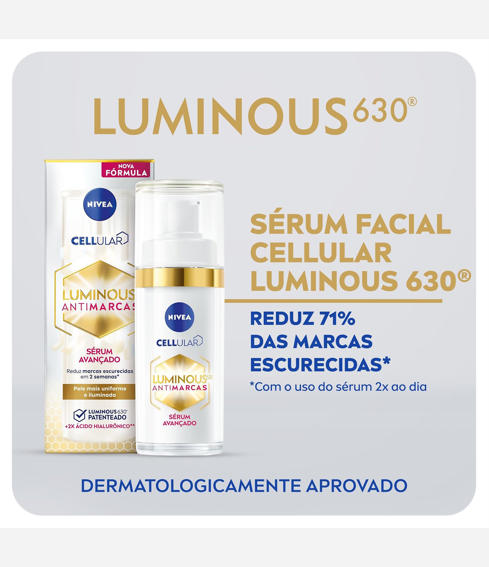 Sérum Facial Avançado Antimarcas Escurecidas Nivea Luminous 630® 30ml 2