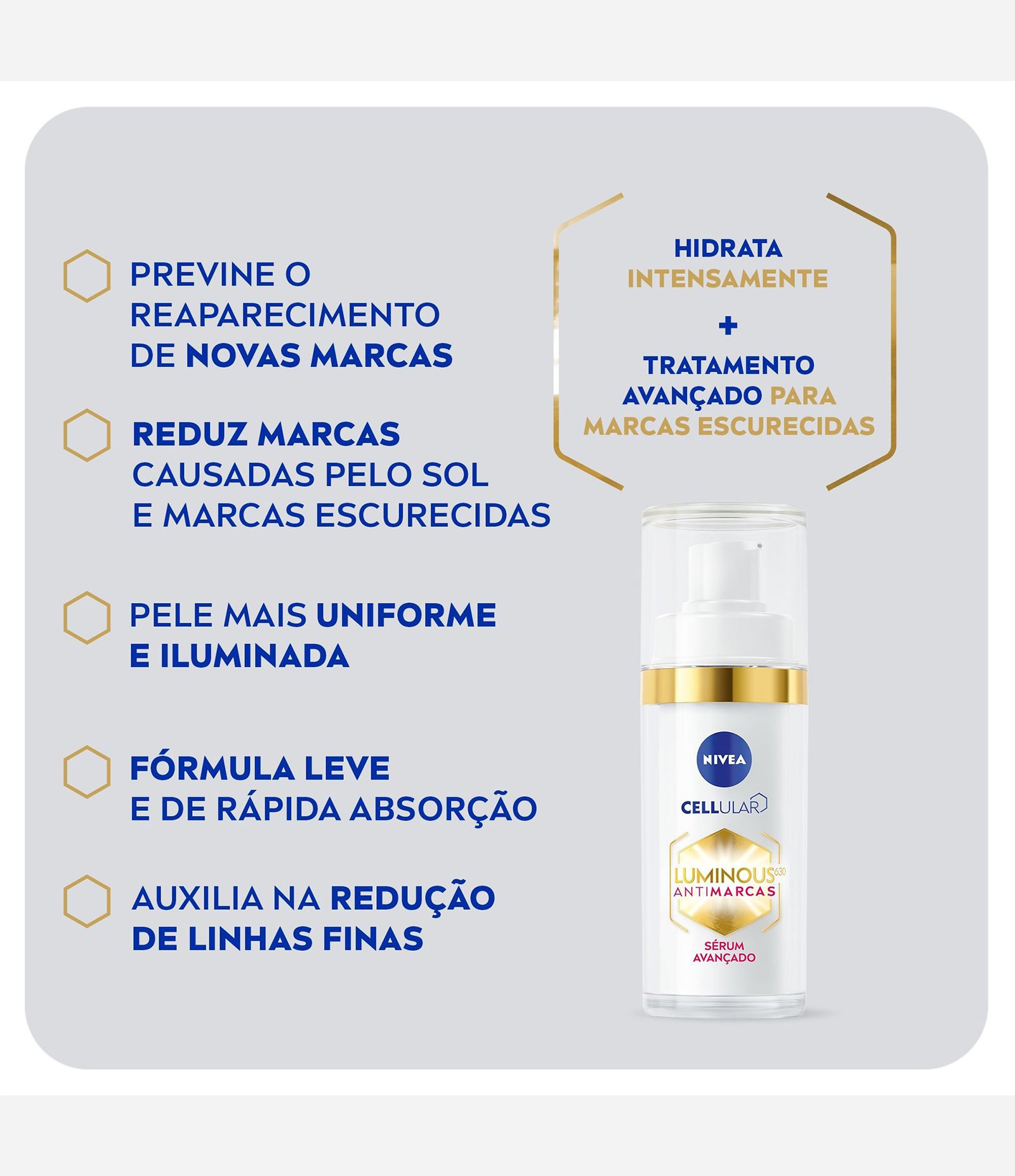 Sérum Facial Avançado Antimarcas Escurecidas Nivea Luminous 630® 30ml 4