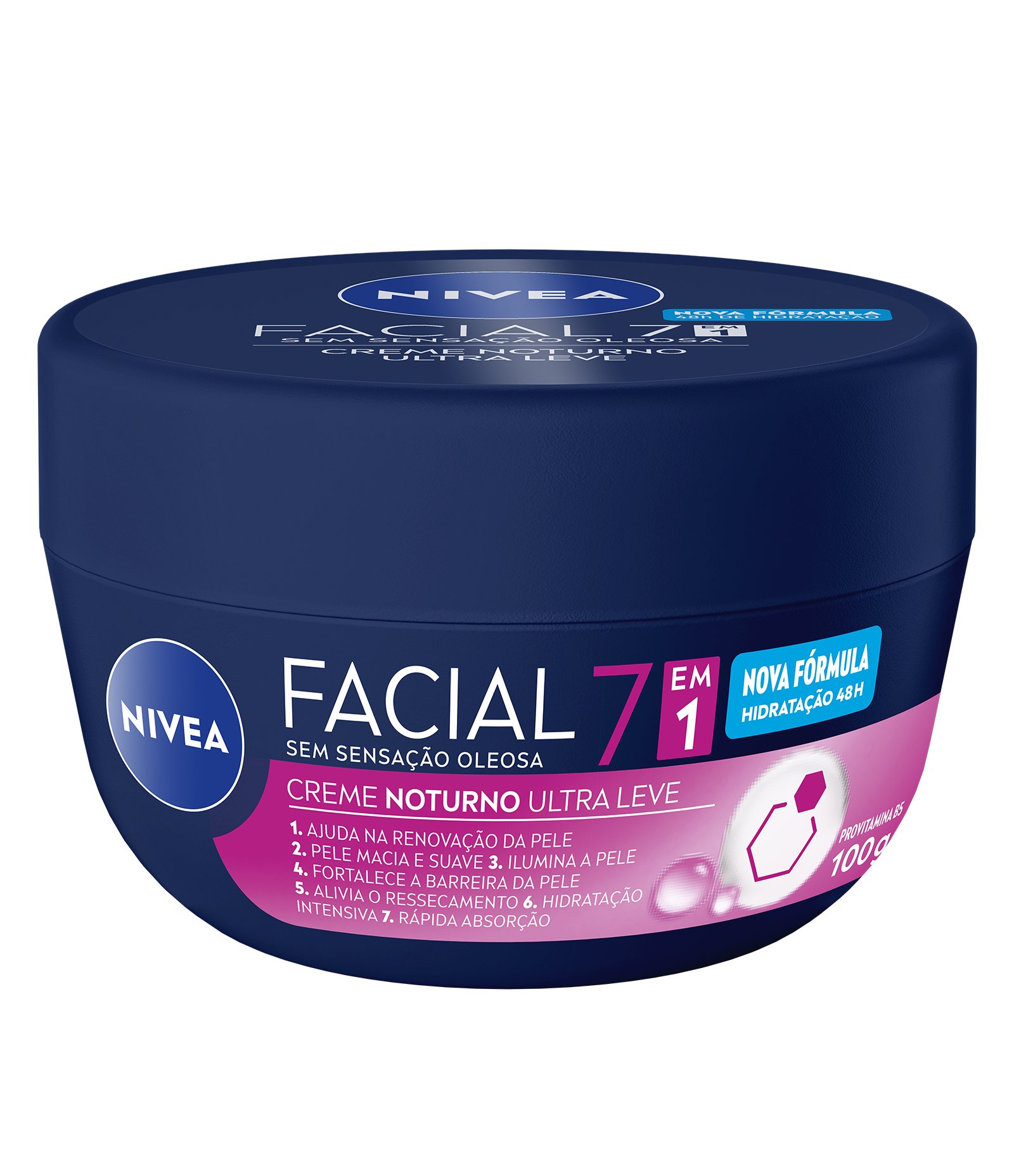 Creme Facial Noturno 7 em 1 Ultraleve Nivea 100ml 11