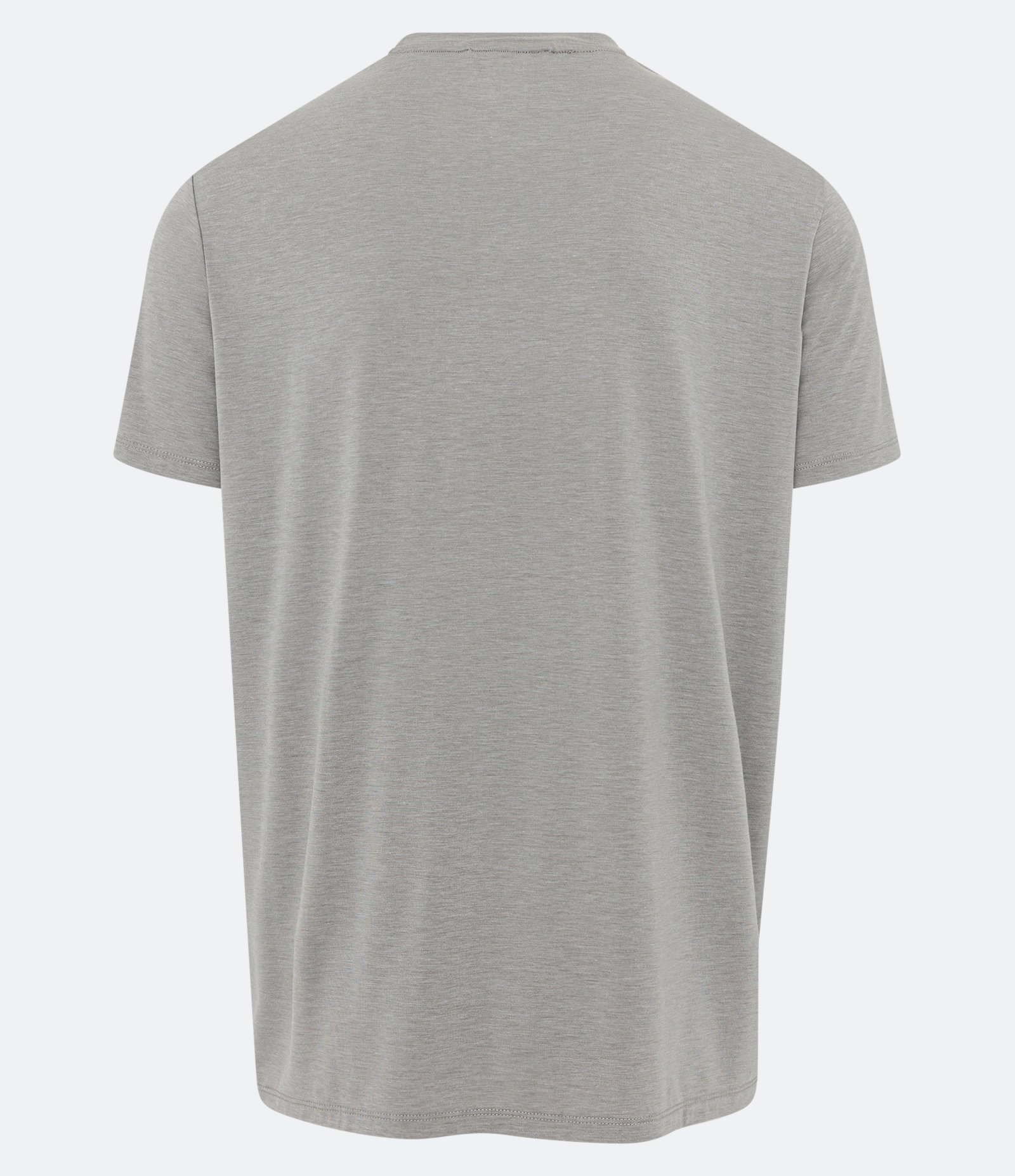 Camiseta Regular Esportiva em Tecnologia Dry com Etiqueta na Barra Cinza Claro 2