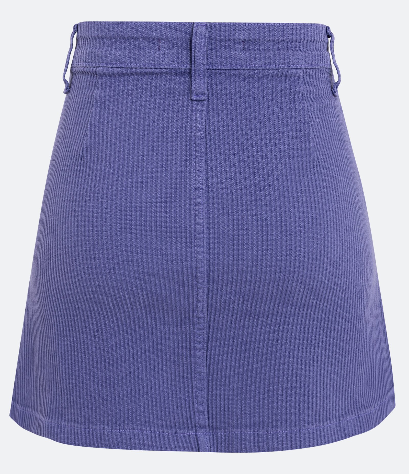Saia Curta em Sarja Canelada com Bolsos Roxo 2