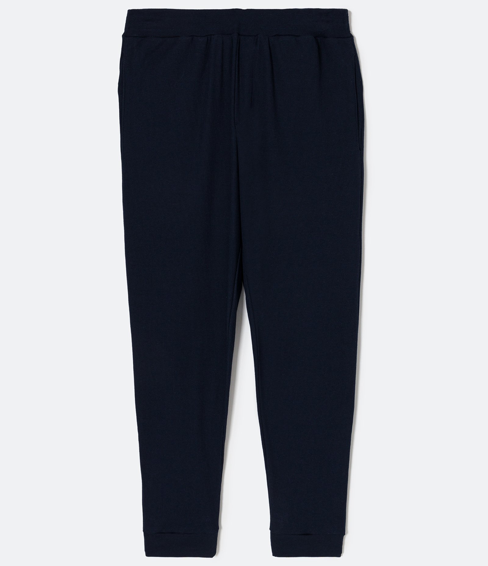 Calça Jogger de Pijama em Algodão com Textura Waffle e Bolsos Azul 5
