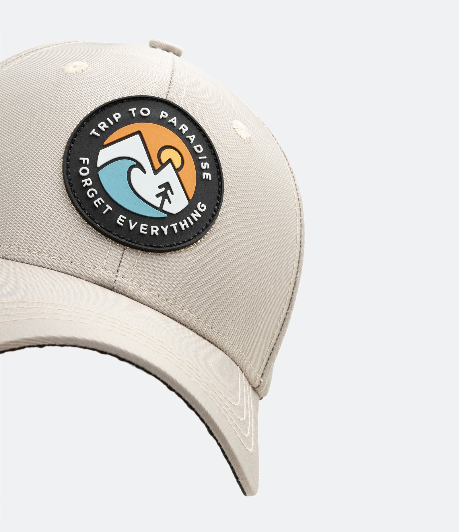 Boné Aba Curva com Patch Trip To Paradise e Snapback Marrom 4