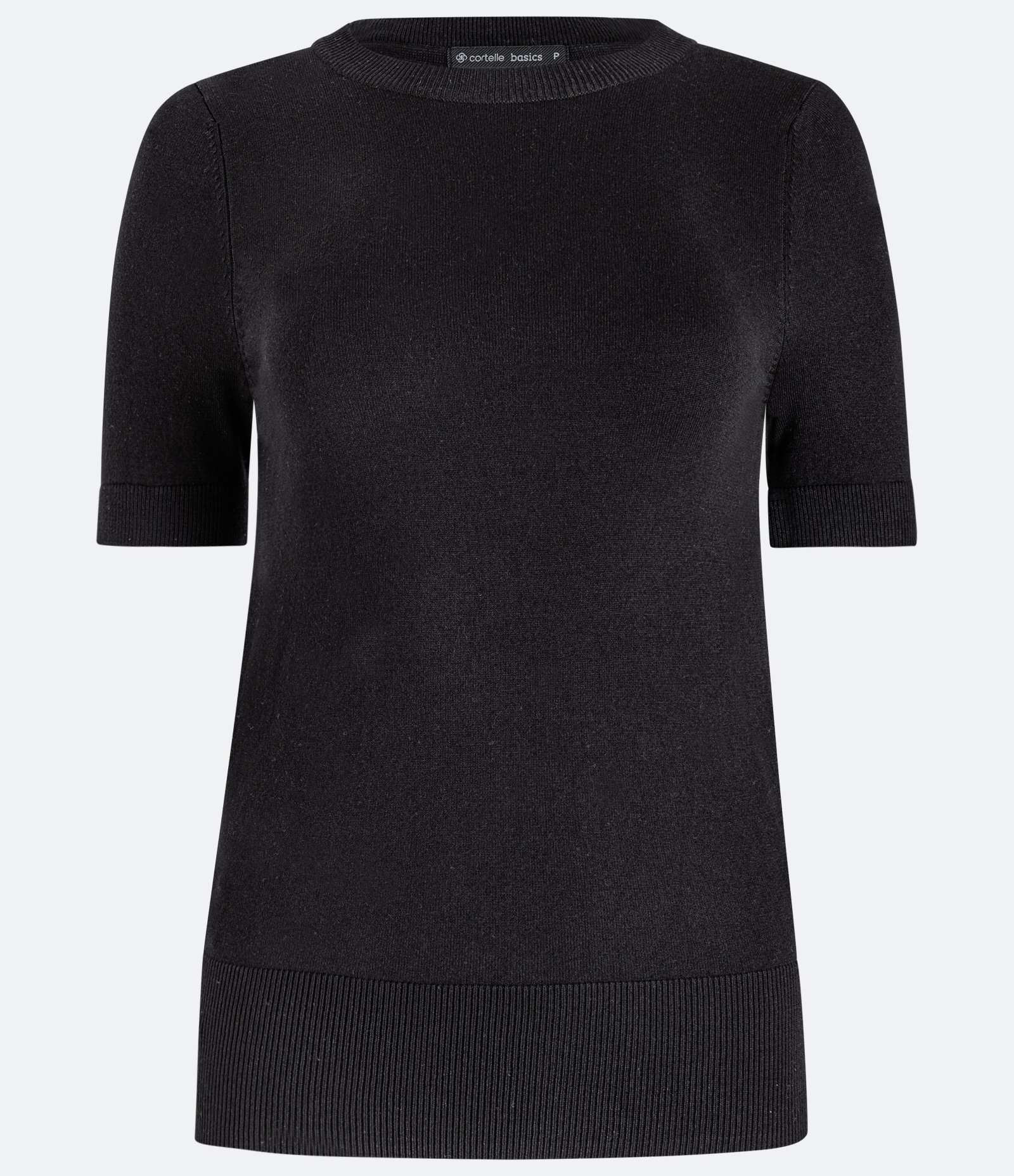 Blusa Básica em Tricô com Barra Canelada Preto 5