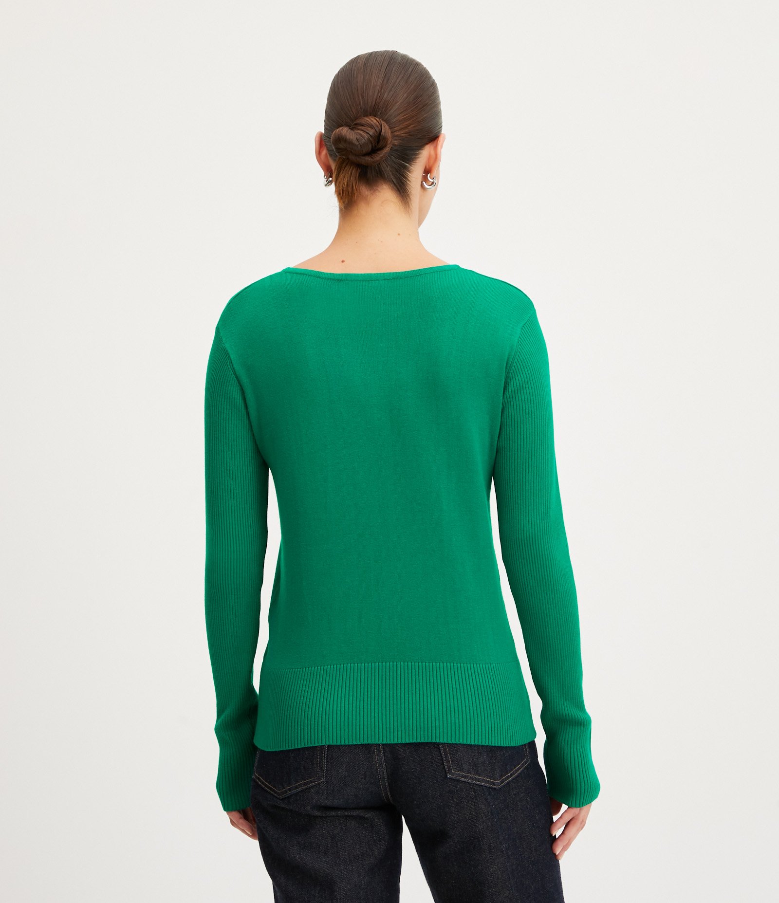 Suéter Alongado em Tricô com Manga Longa 3