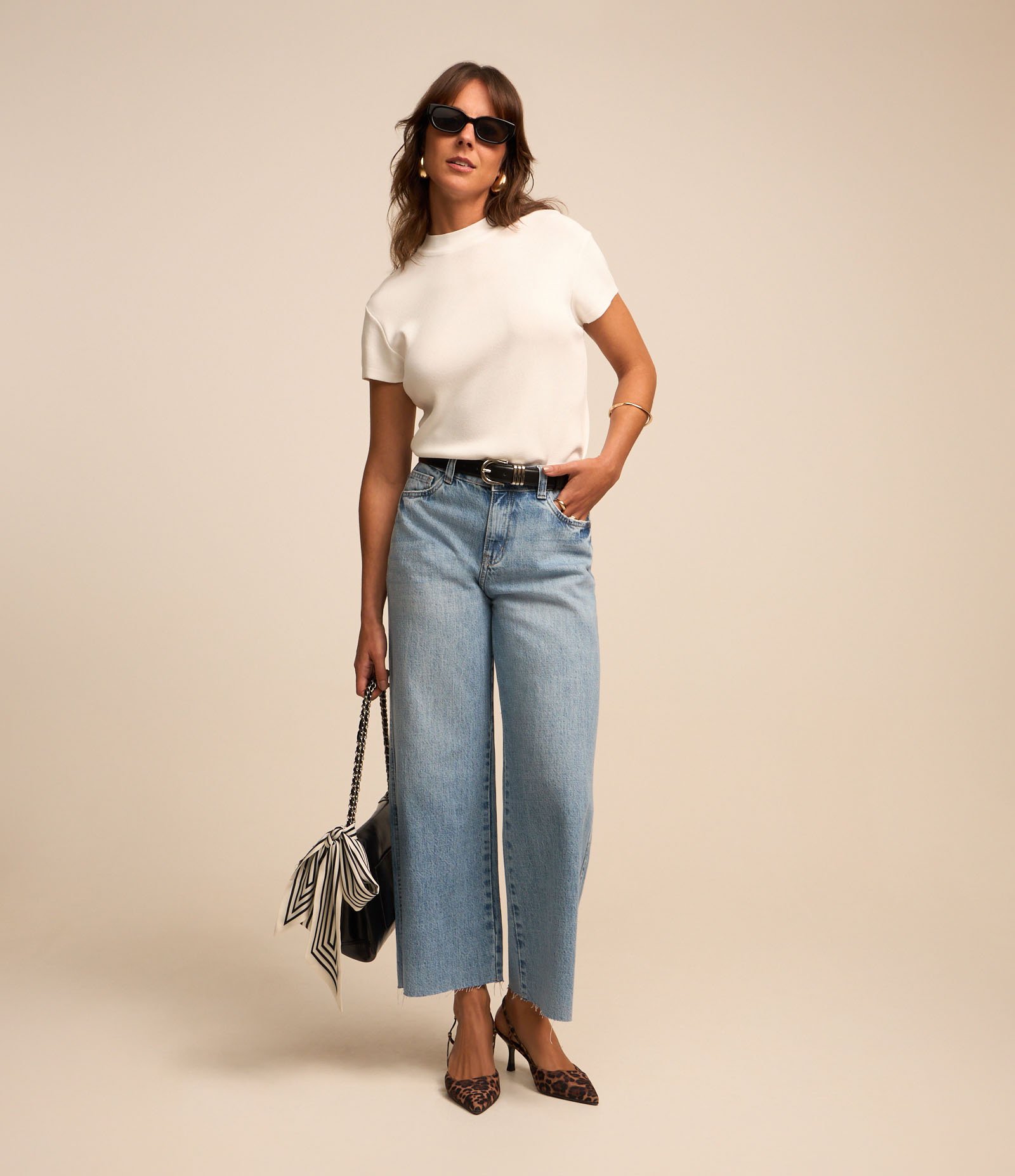 Blusa Canelada em Ribana com Gola Altinha Branco Neve 2