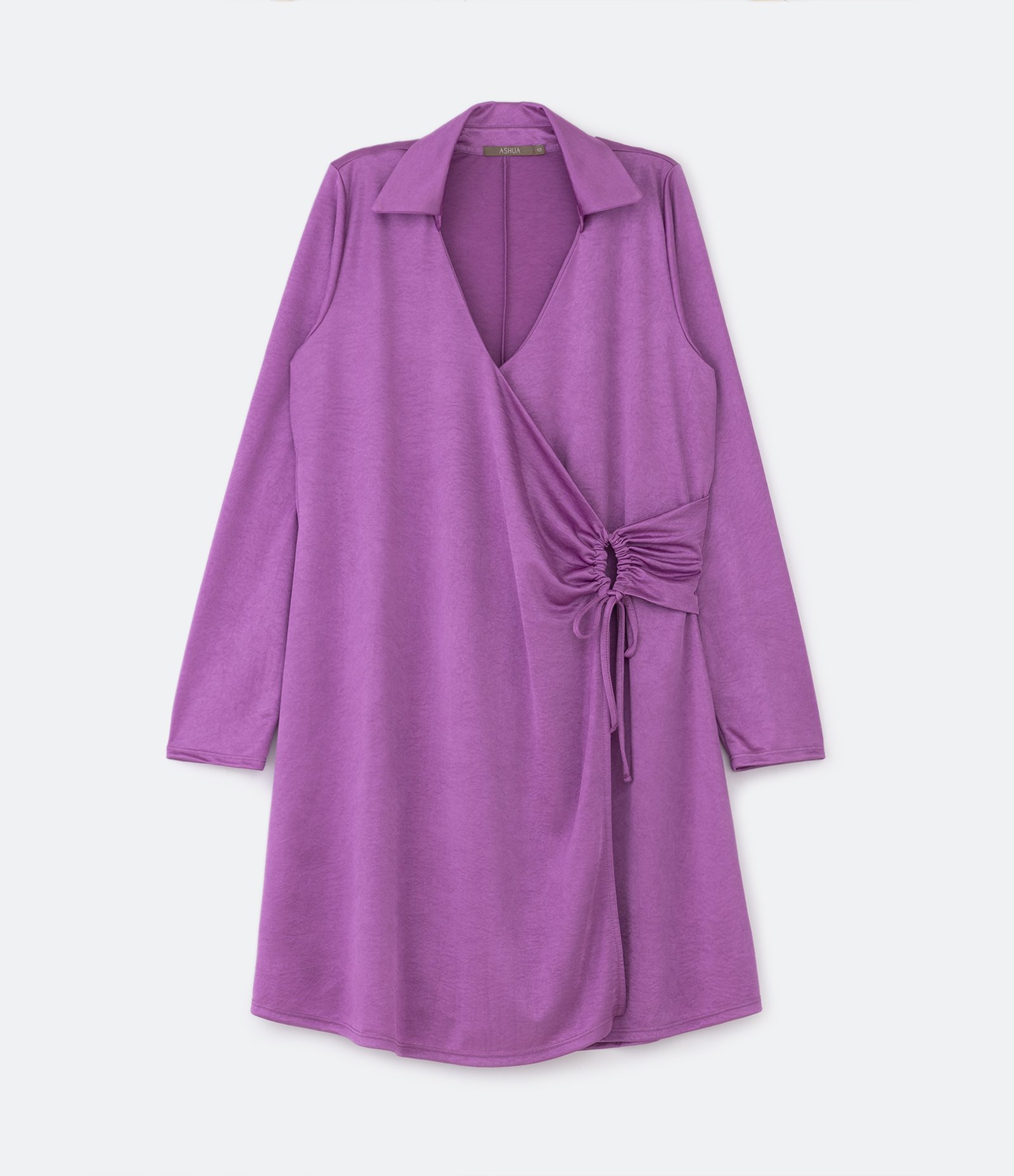 Vestido Curto em Jersey com Detalhe Transpassado Curve & Plus Size Lilás 5