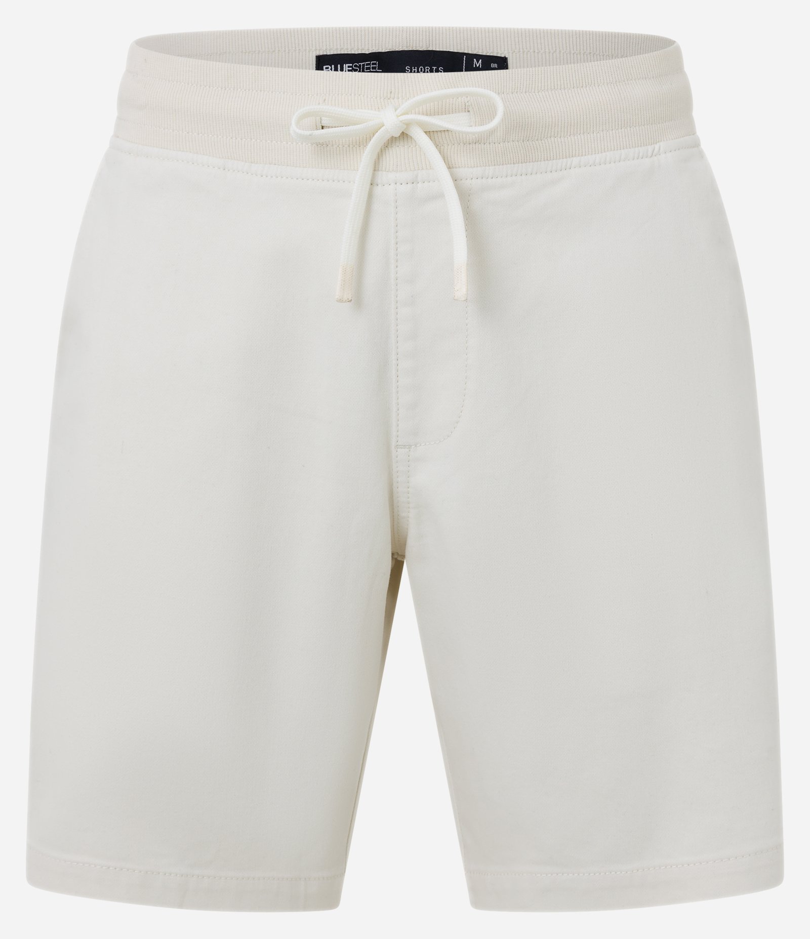 Bermuda Regular Slim em Sarja com Cós Elástico e Bolsos Bege 5