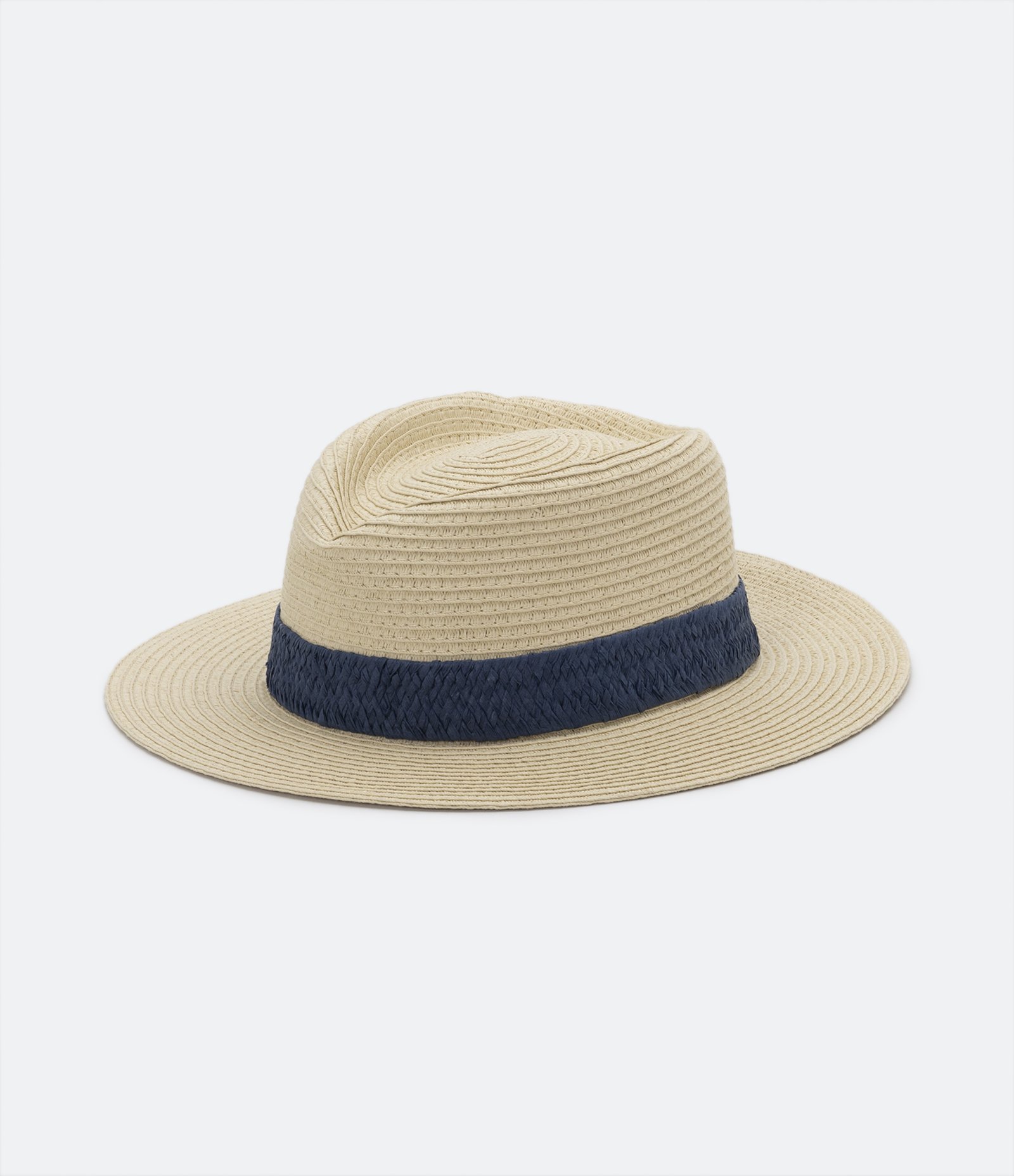 Chapéu de Praia com Aba Média e Detalhe Faixa Trançada Off White 2