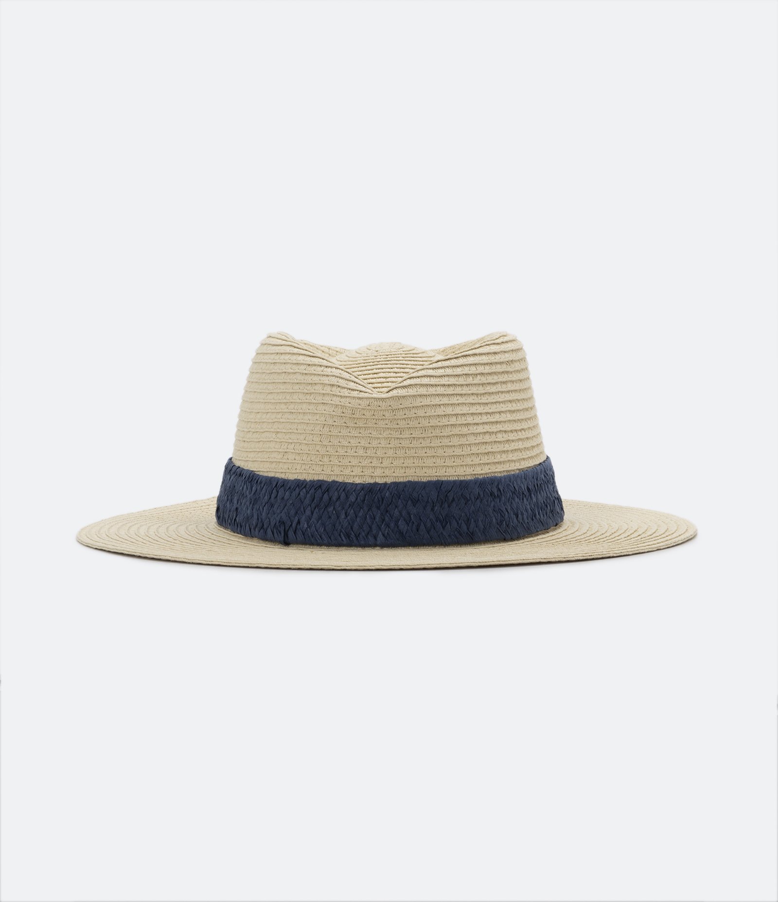 Chapéu de Praia com Aba Média e Detalhe Faixa Trançada Off White 3