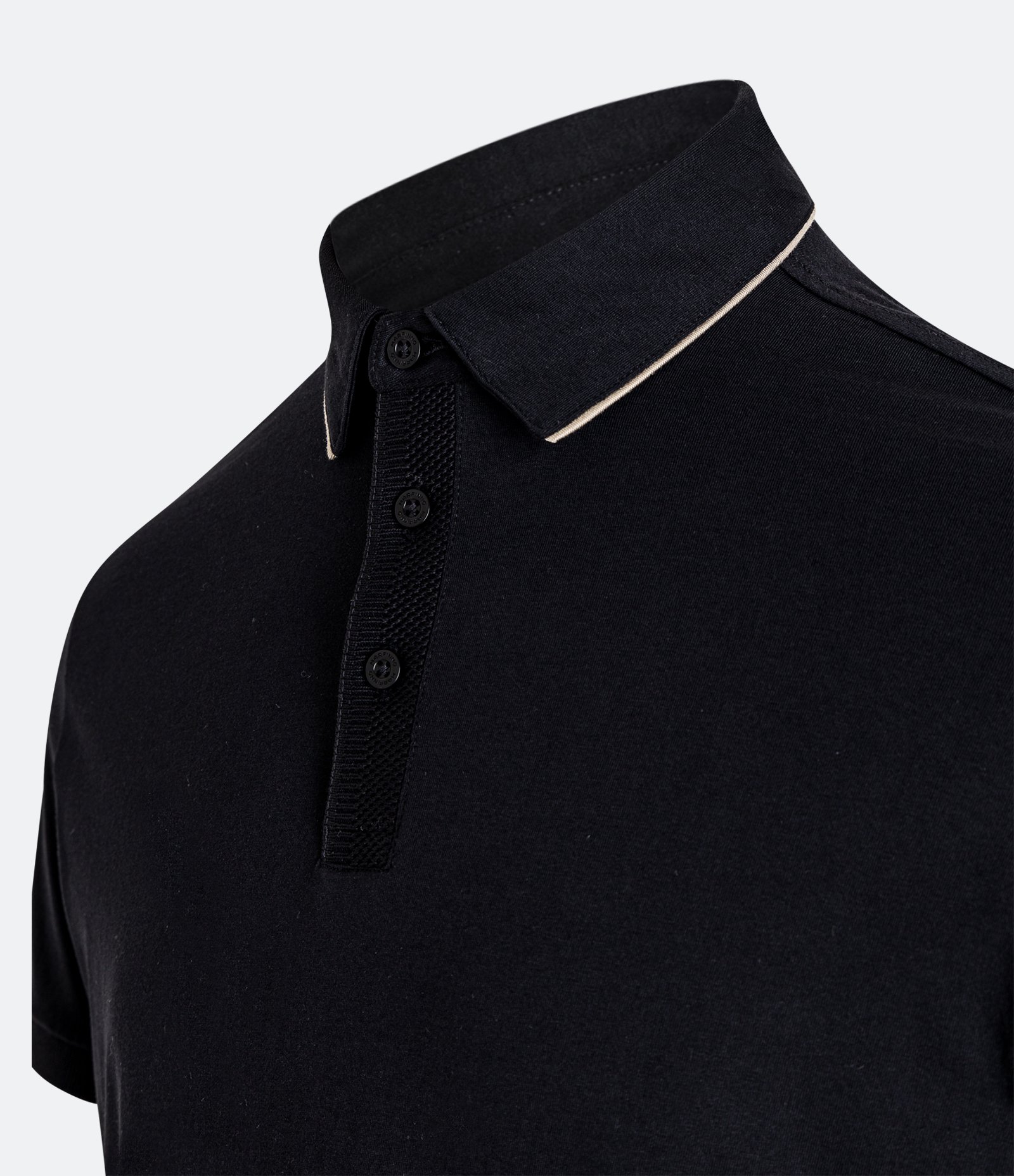 Camisa Polo Regular em Algodão Peruano com Detalhe Contrastante na Gola Preto 8