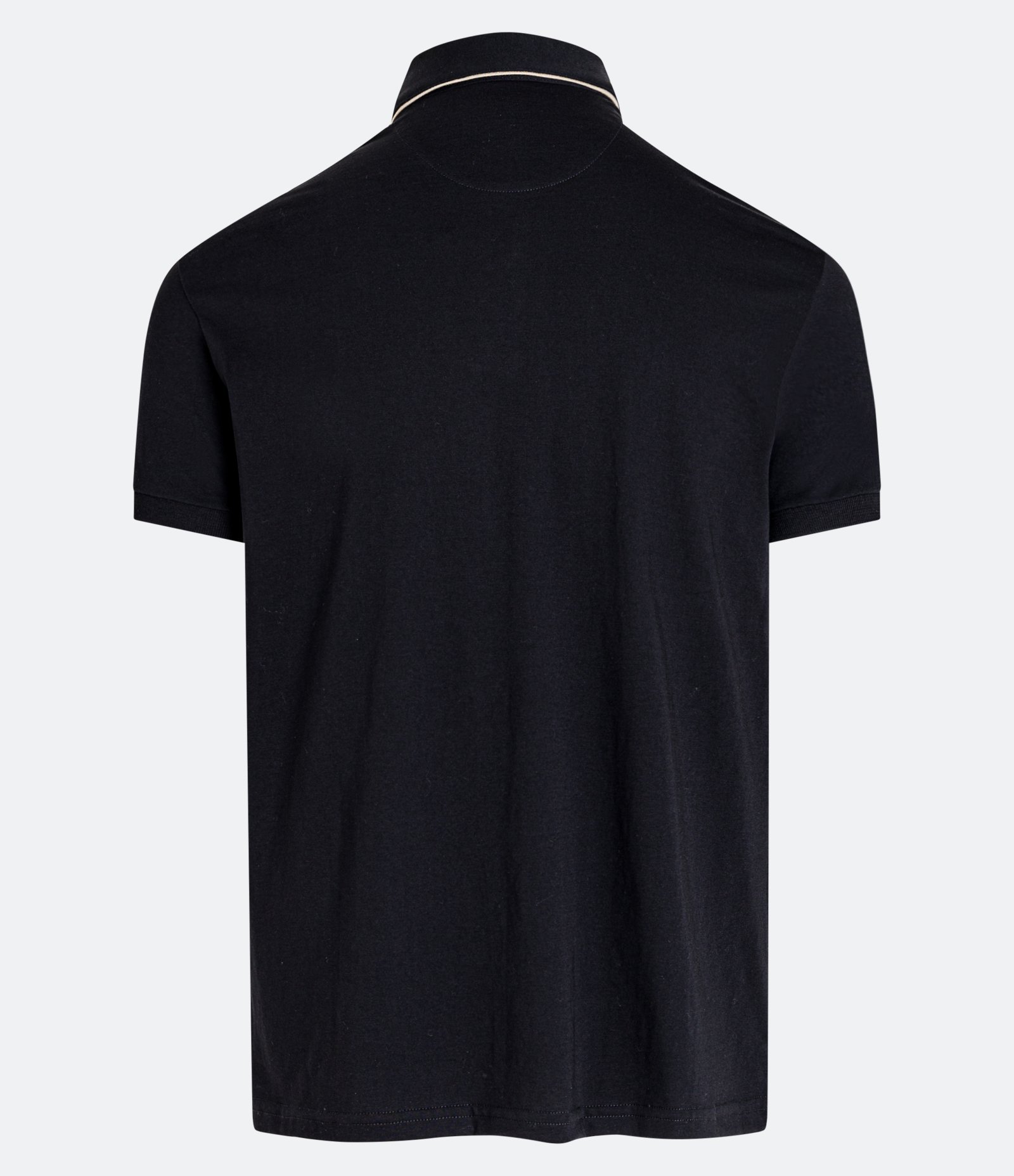 Camisa Polo Regular em Algodão Peruano com Detalhe Contrastante na Gola Preto 9