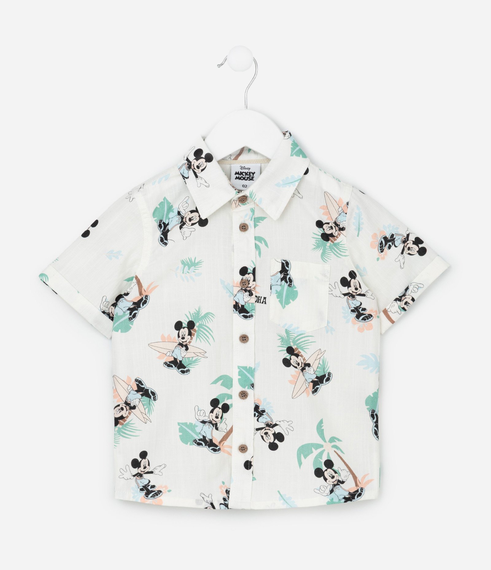 Conjunto Infantil com Estampa do Mickey - Tam 2 a 5 anos Off White 2