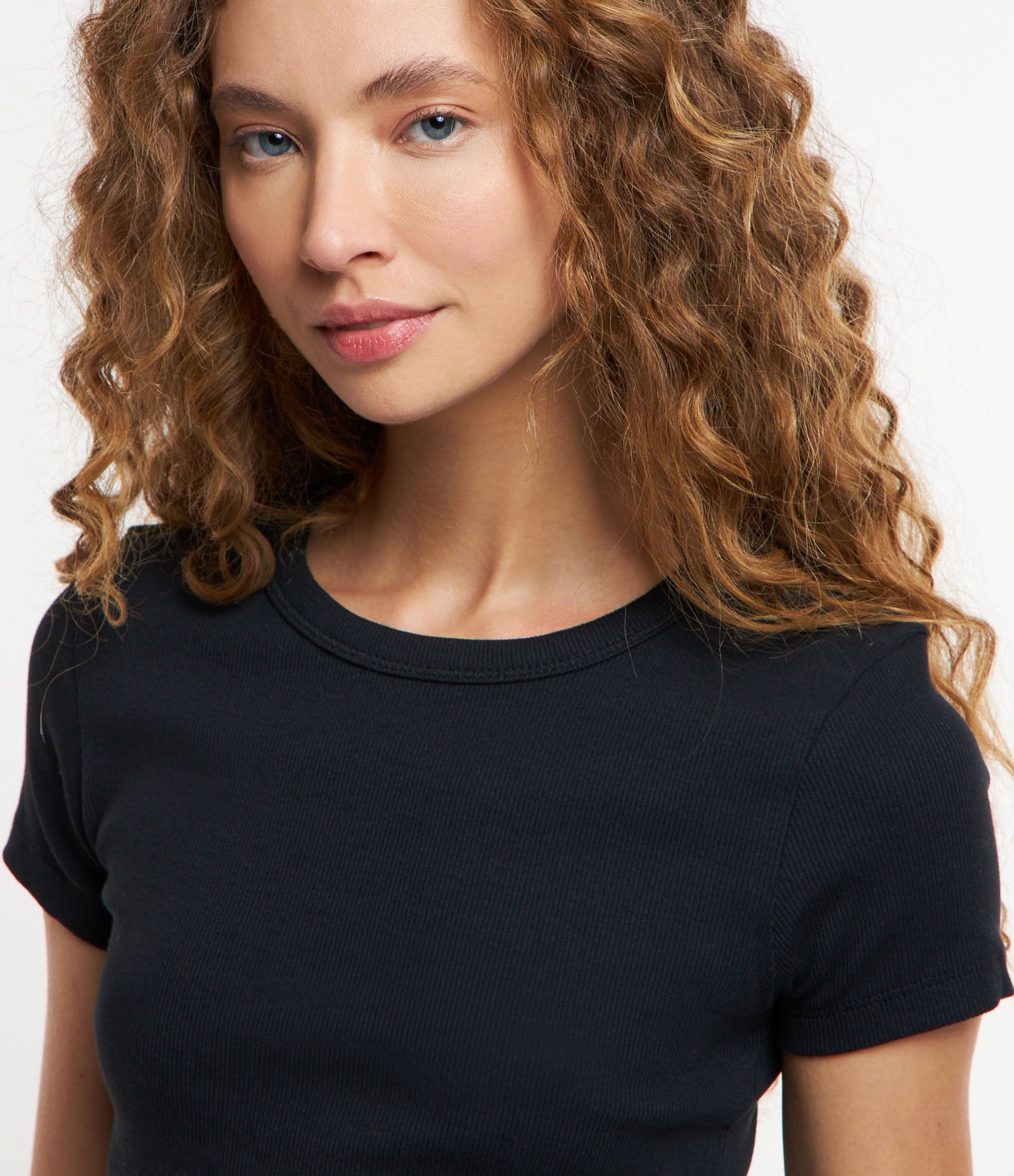 Blusa Canelada em Ribana com Manga Curta 4