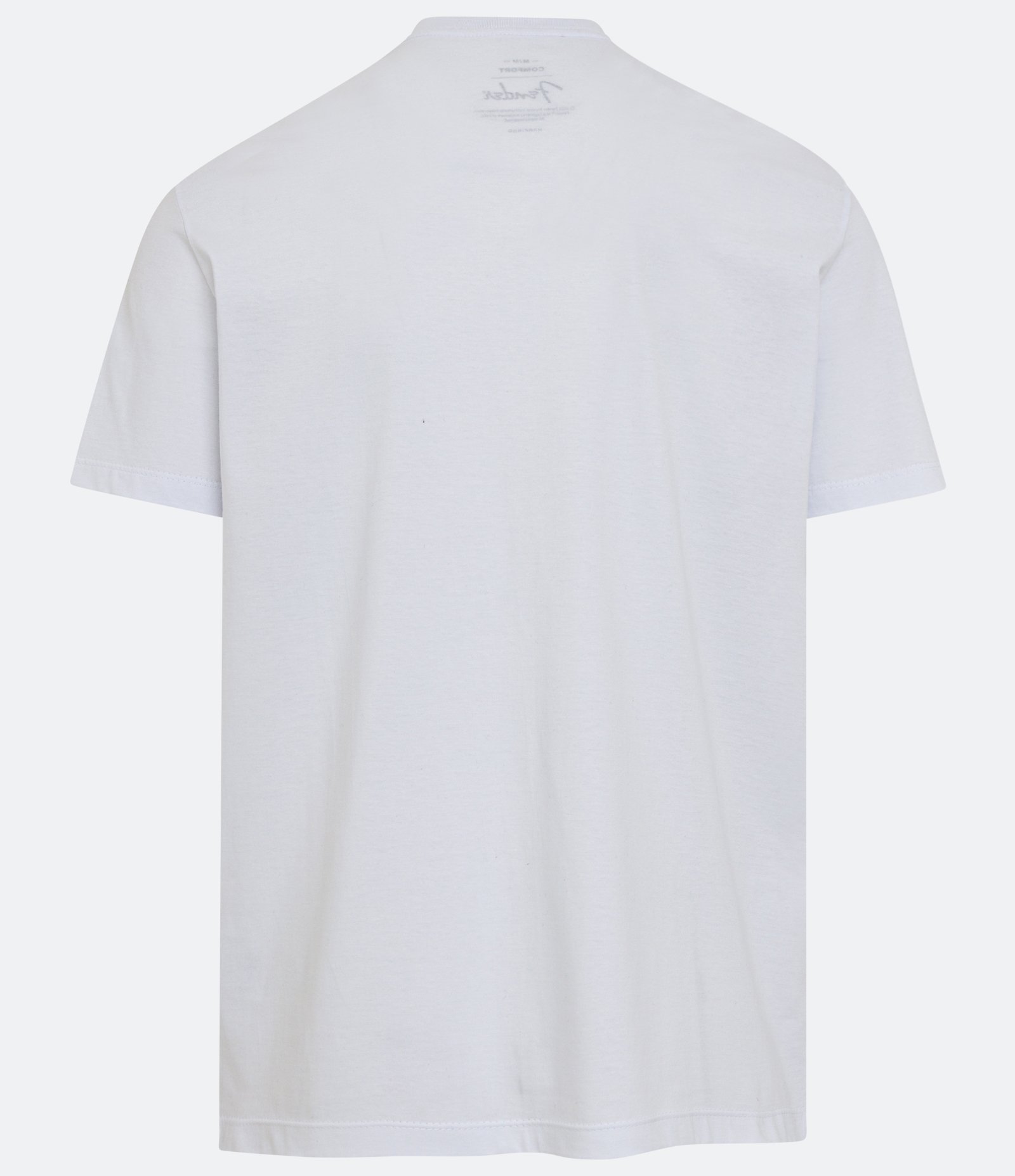 Camiseta Comfort em Algodão com Estampa Fender Branco 6