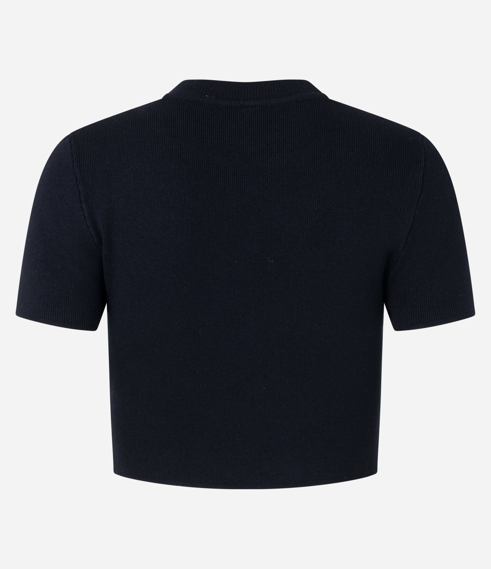 Blusa Básica Cropped Canelada em Viscose 7