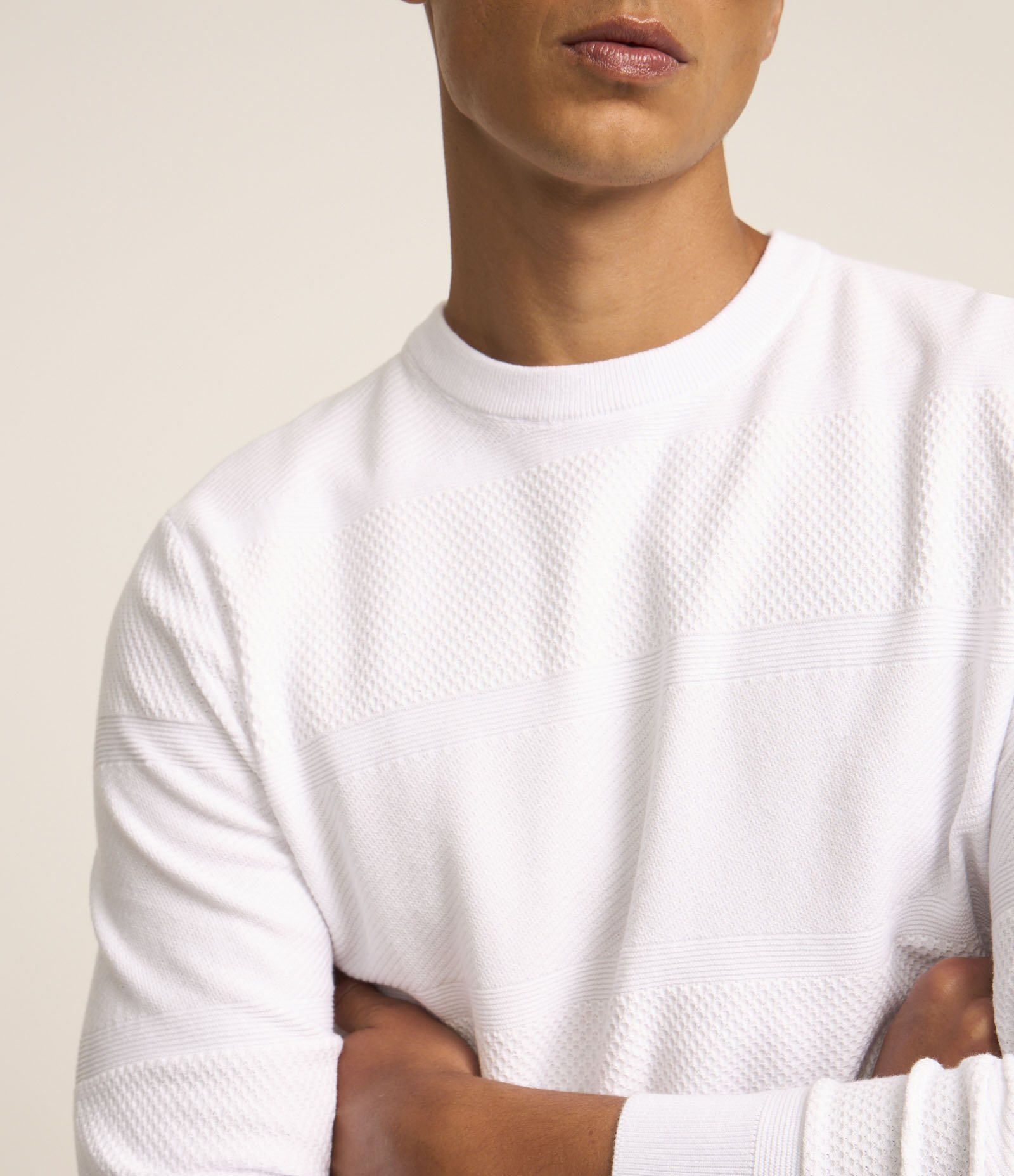 Casaco Comfort em Algodão Texturizado Off White 1