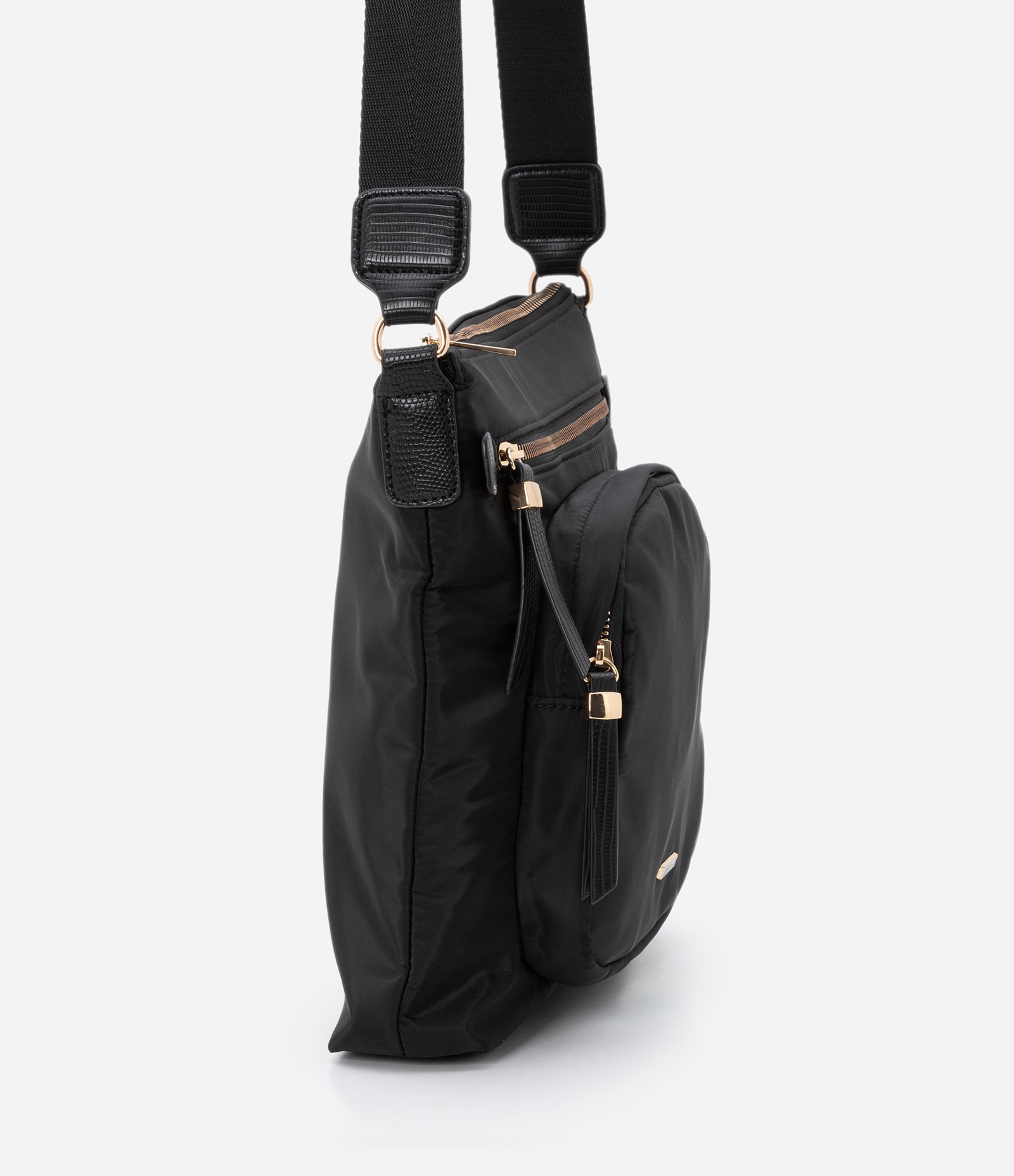 Bolsa Postman com Alça Gorgurão e Bolso Frontal Preto 6