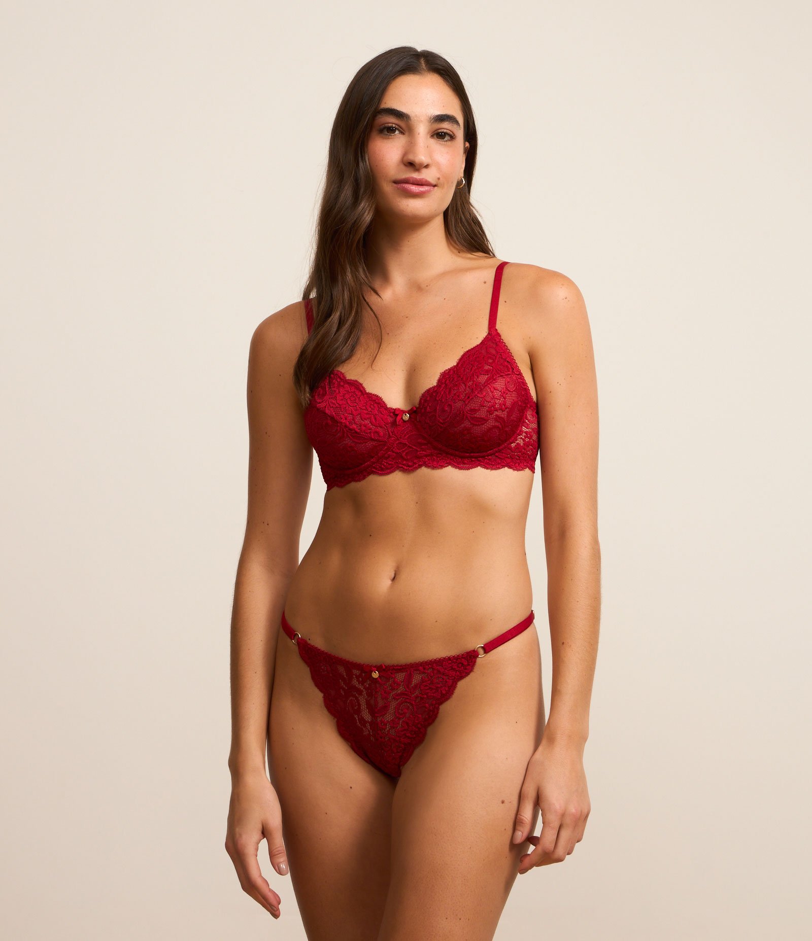 Calcinha String Fio em Renda Floral 5