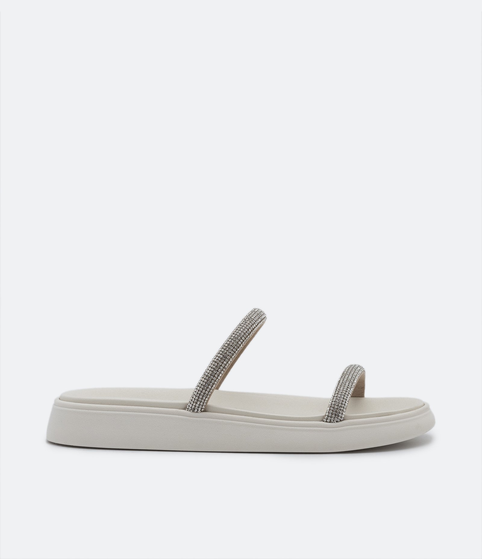 Sandália Sport Sandal com Tiras de Brilho Moleca Cinza 1