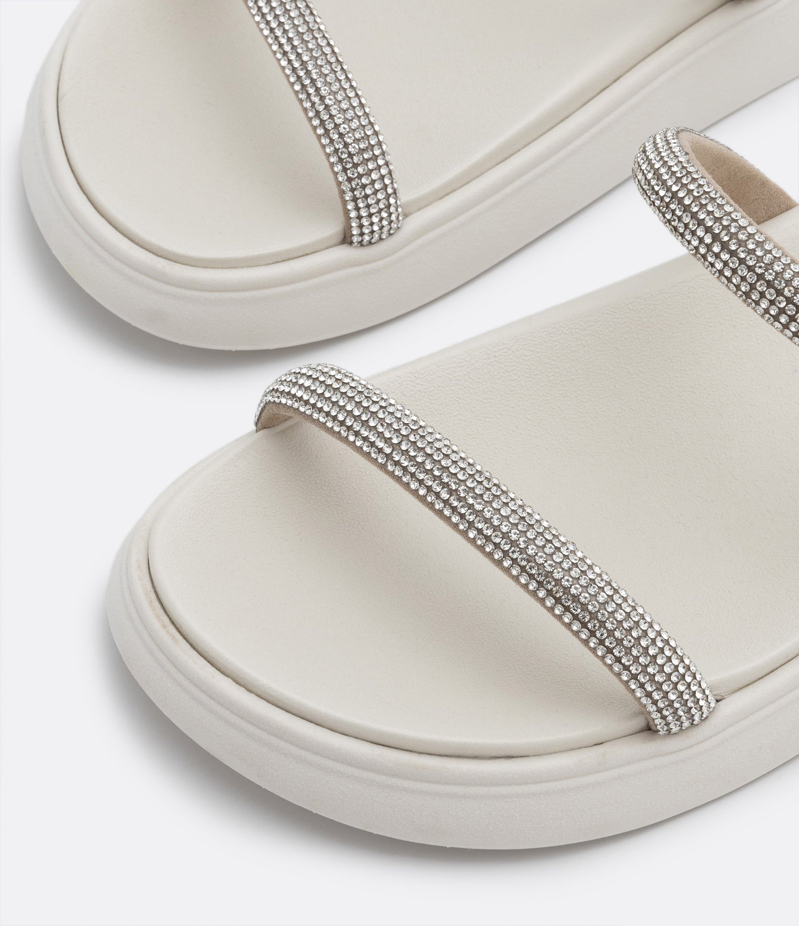 Sandália Sport Sandal com Tiras de Brilho Moleca Cinza 2
