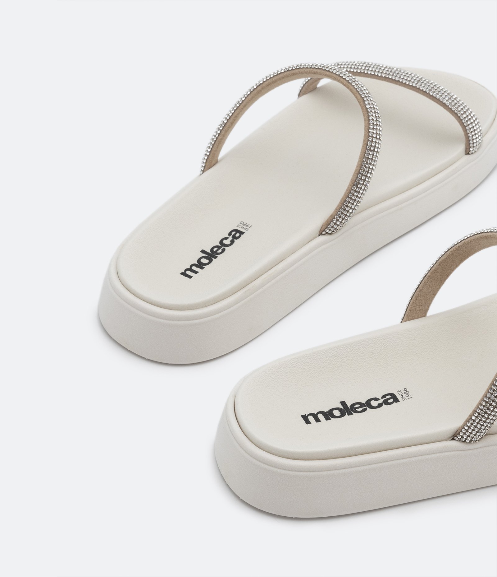 Sandália Sport Sandal com Tiras de Brilho Moleca Cinza 3