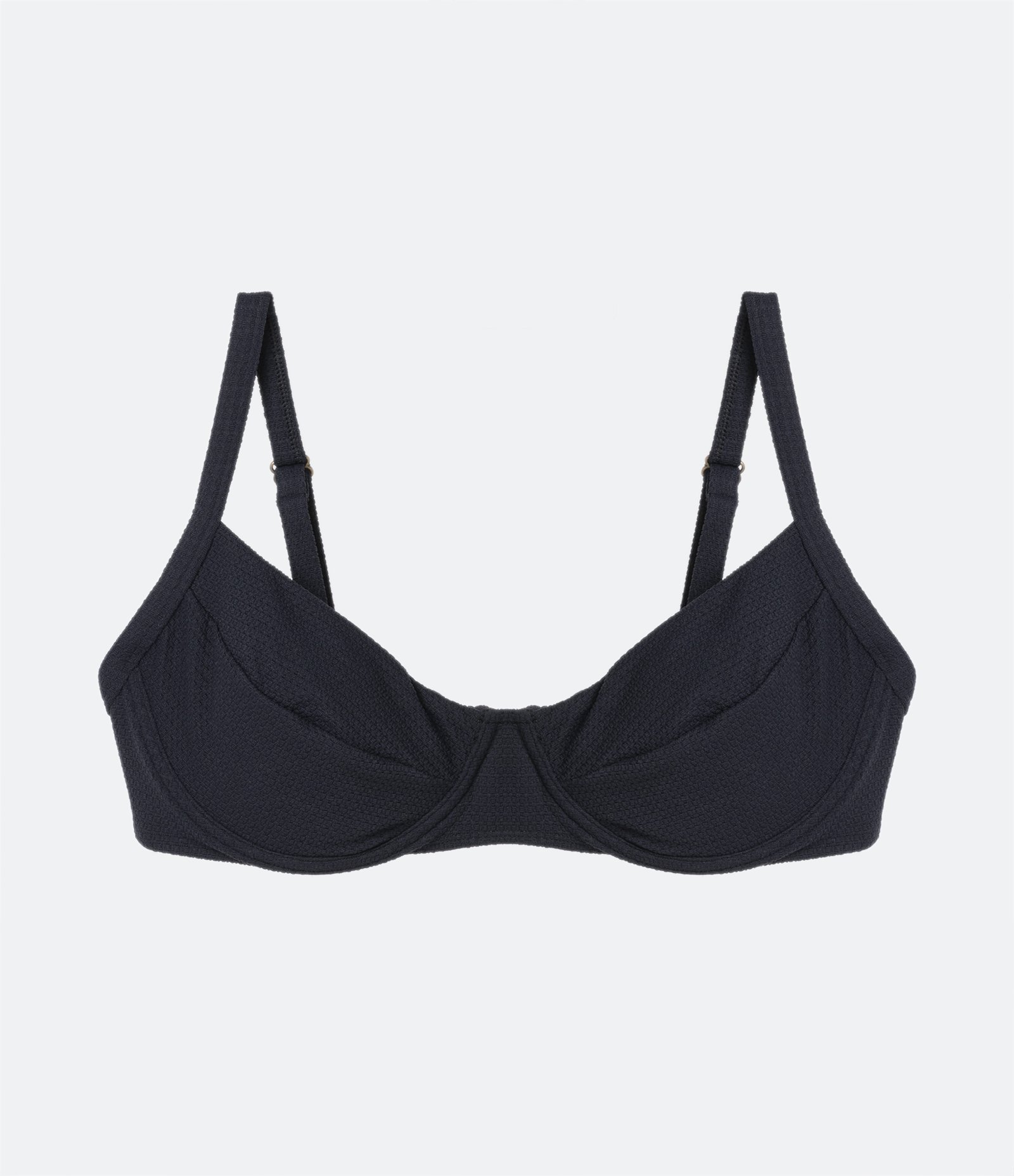 Biquíni Top Meia Taça em Poliamida com Textura Curve & Plus Size Preto 5