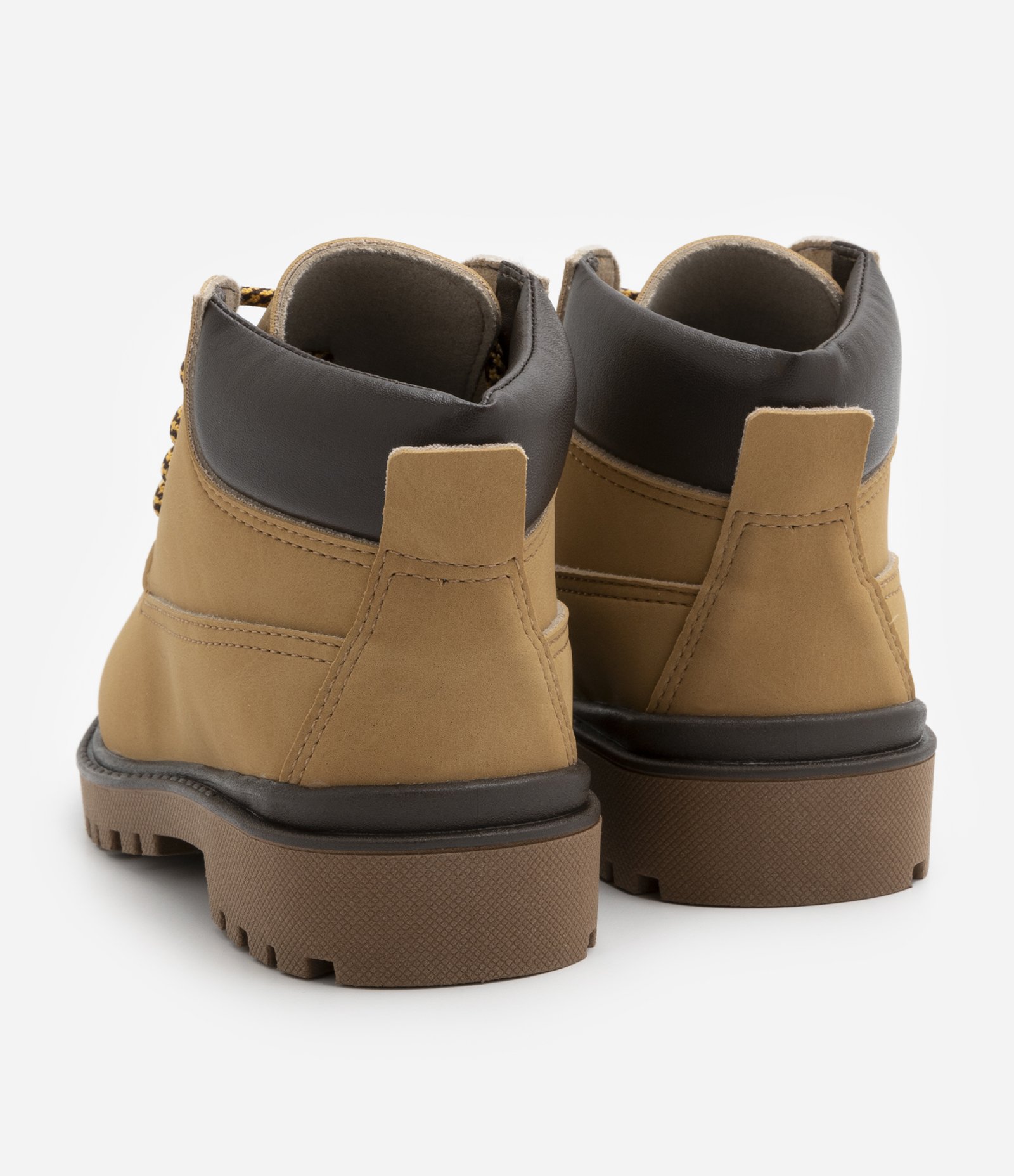 Bota Infantil com Sola Tratorada e Cadarço Bicolor - Tam 20 ao 26 Marrom Camel 4
