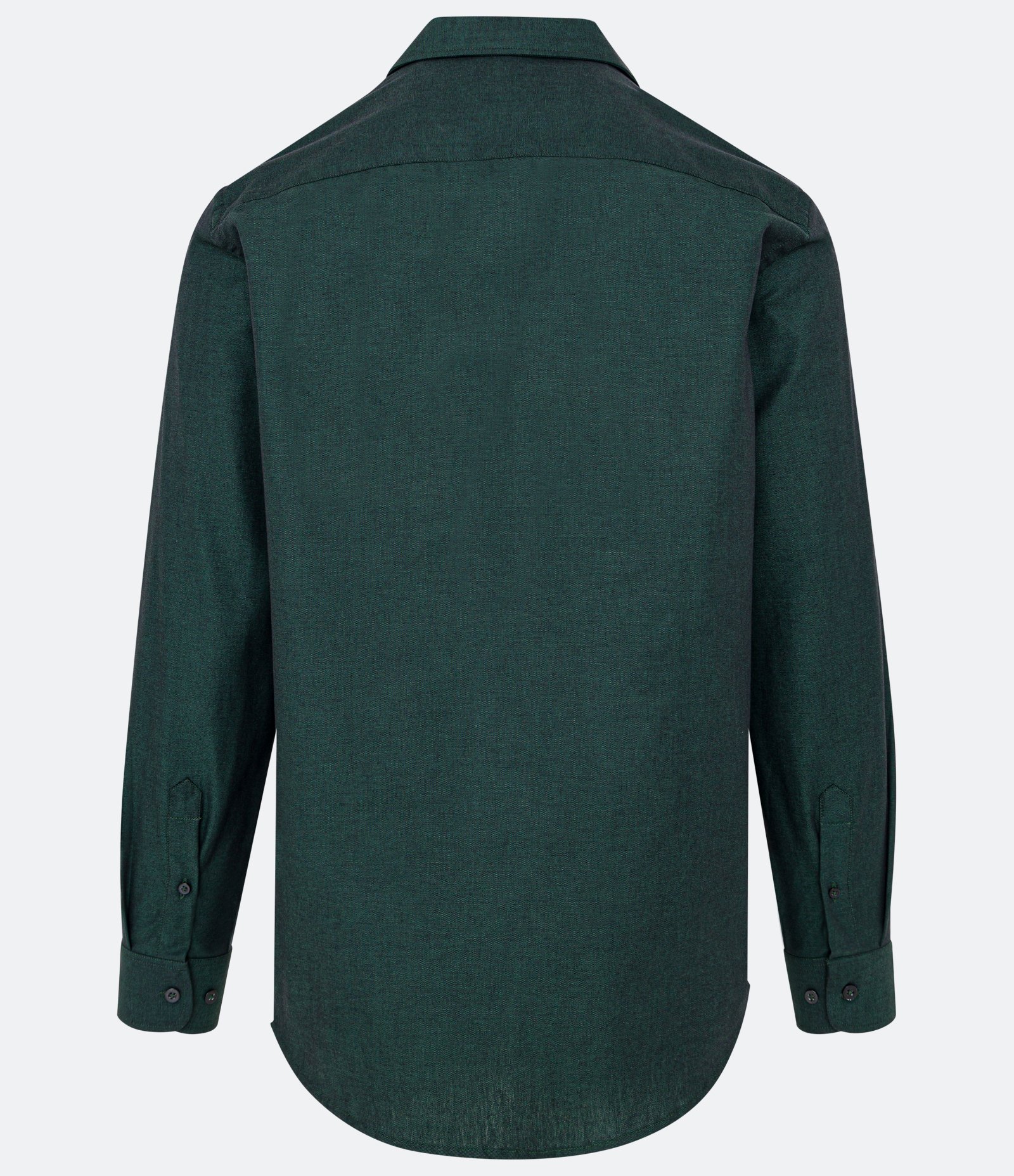 Camisa Regular Básica em Oxford Verde Escuro 7