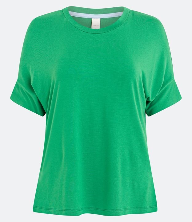 Blusa en Viscosa con Mangas Cortas sin Sisas Verde 5