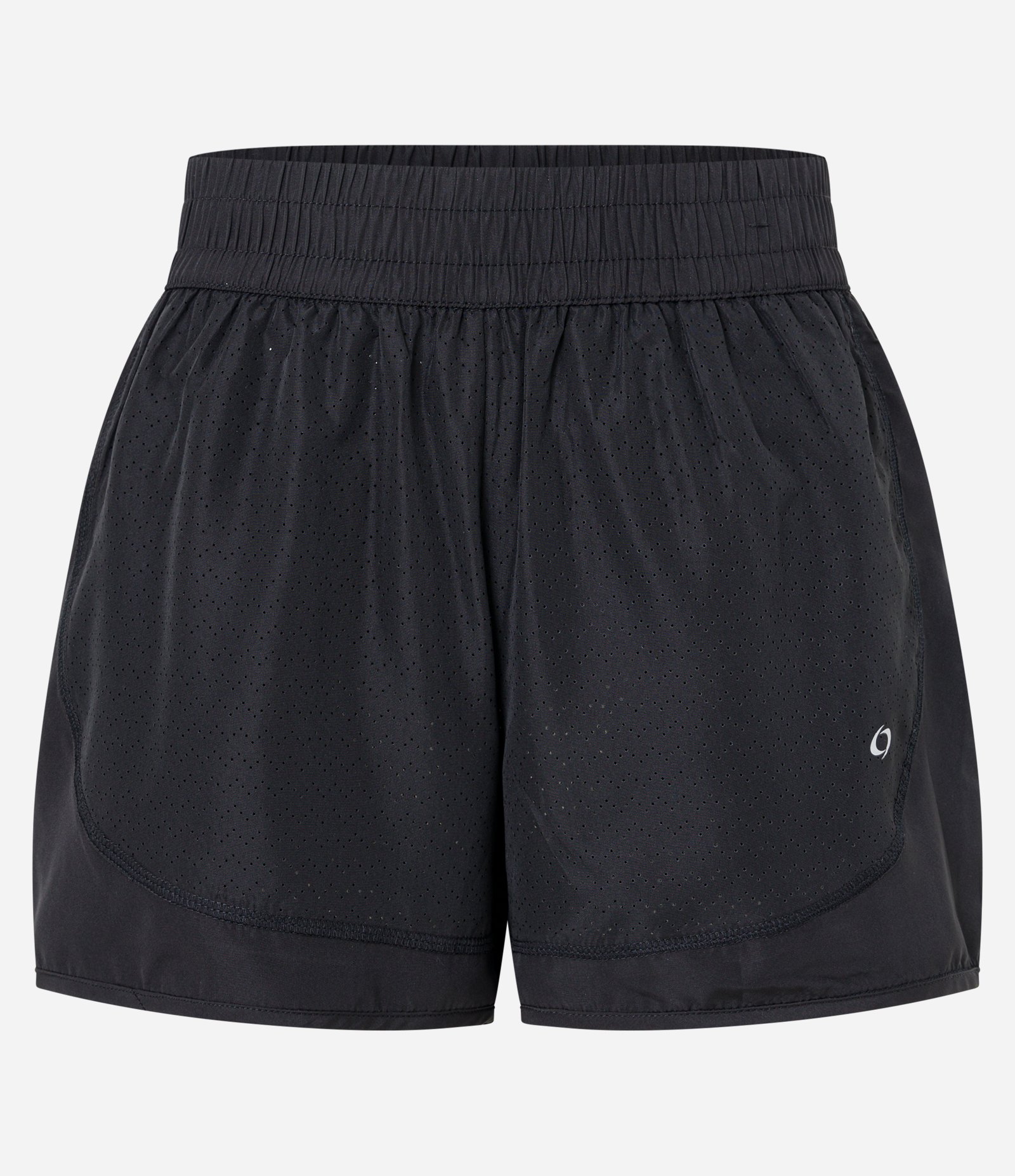 Bermuda Esportiva em Poliéster com Textura de Furinhos Preto 5