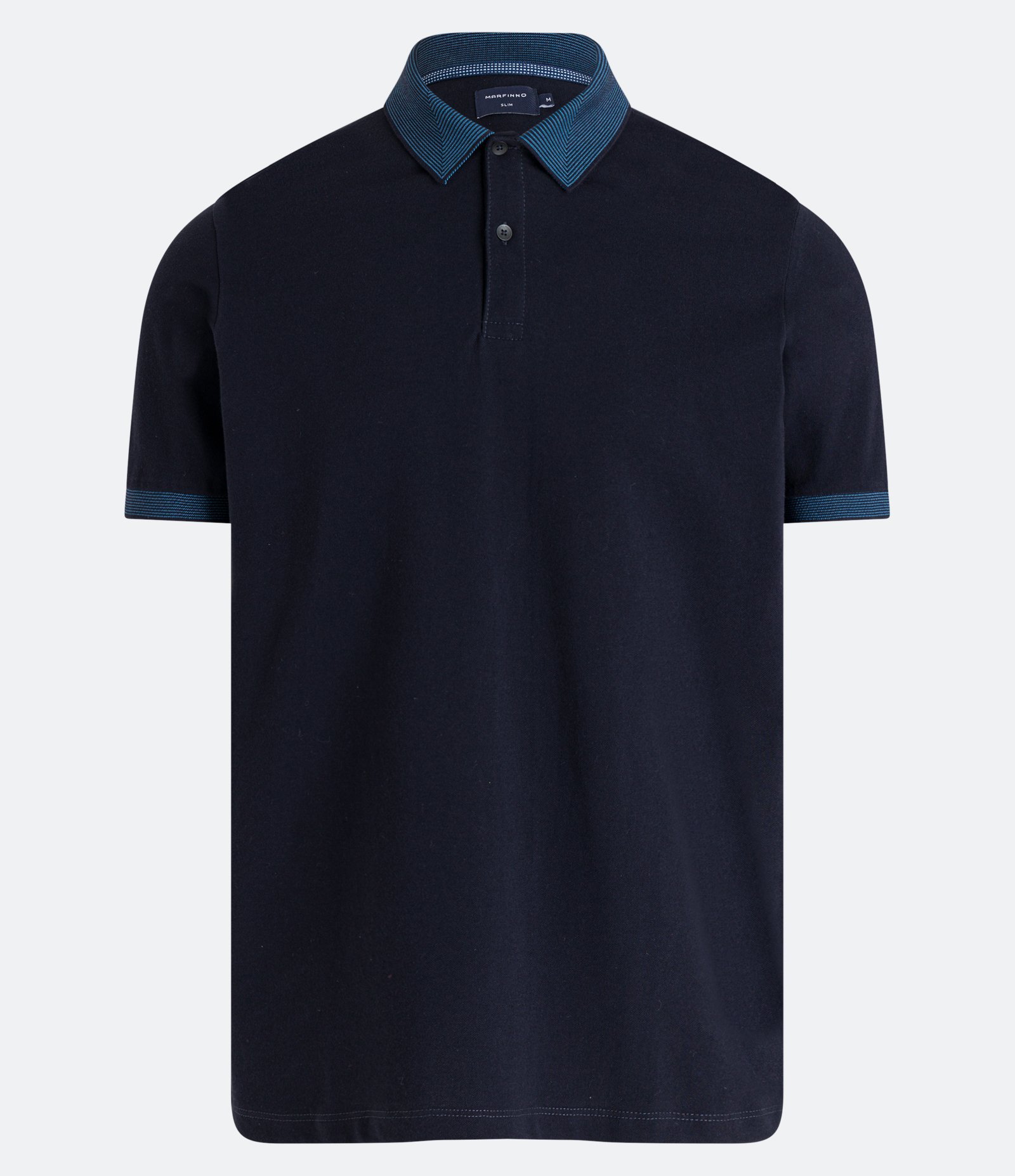 Camisa Polo Slim em Algodão com Botões e Detalhes Contrastantes 7