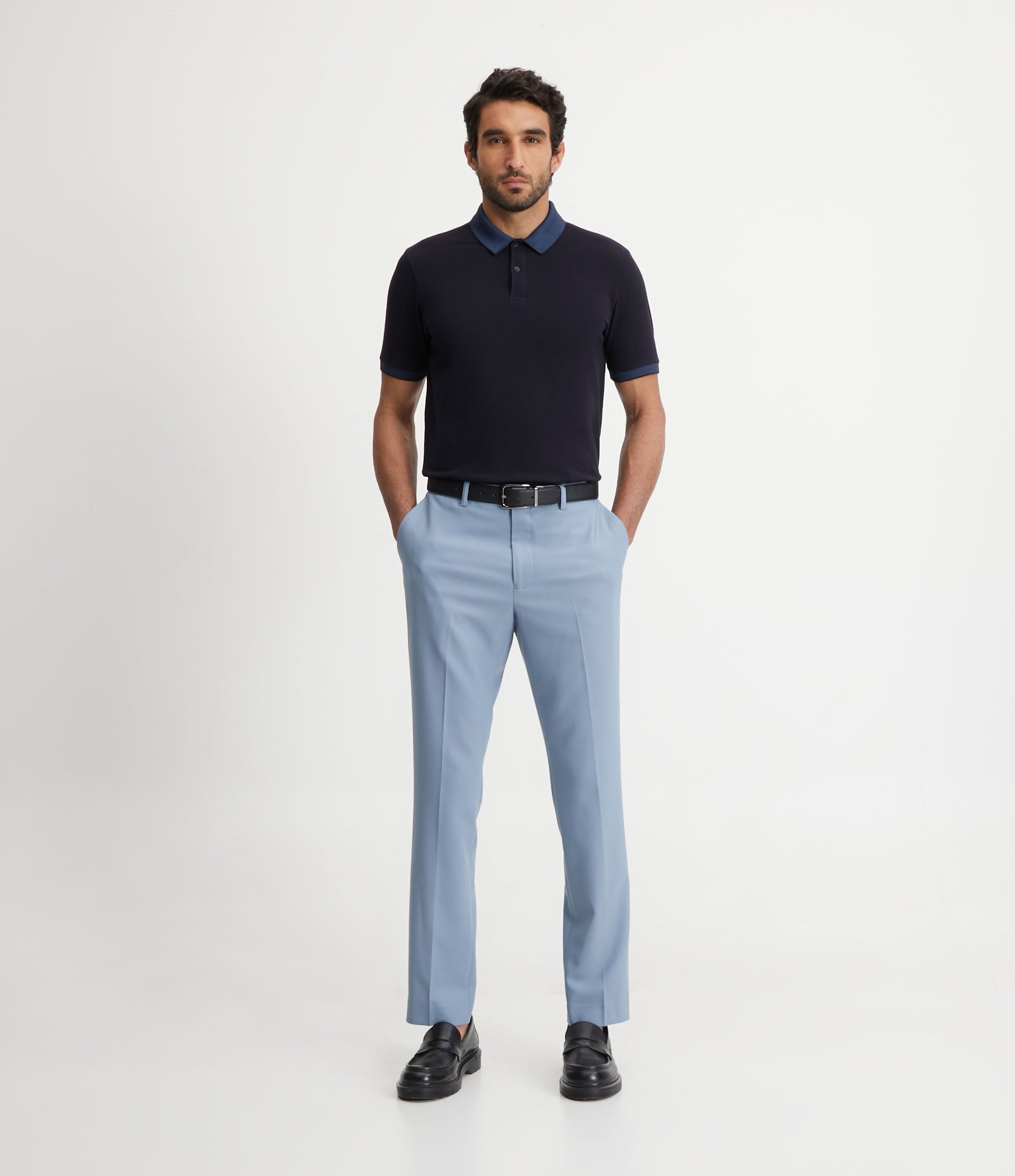 Camisa Polo Slim em Algodão com Botões e Detalhes Contrastantes 2