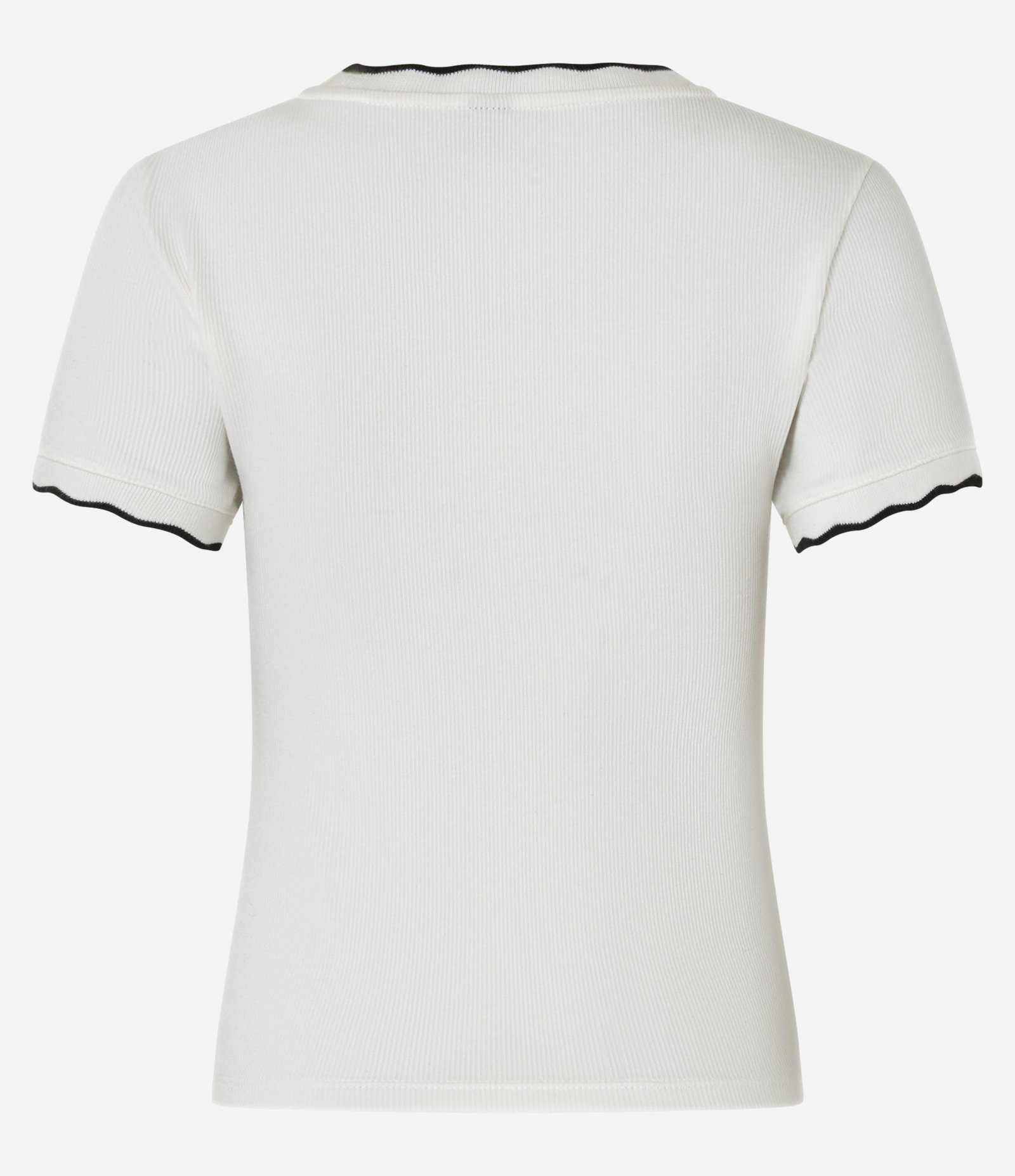 Blusa em Algodão com Gola e Manga Onduladas Branco Neve 6