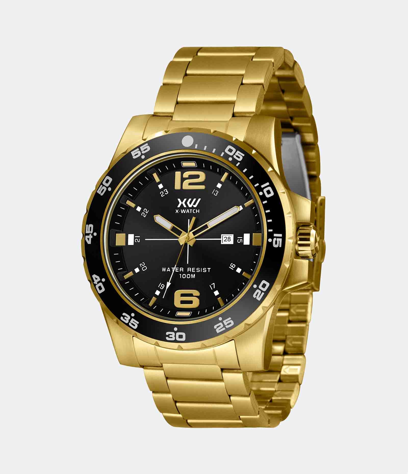 Relógio X-Watch Analógico com Pulseira e Caixa em Aço XMGS1036 P2KX U 1