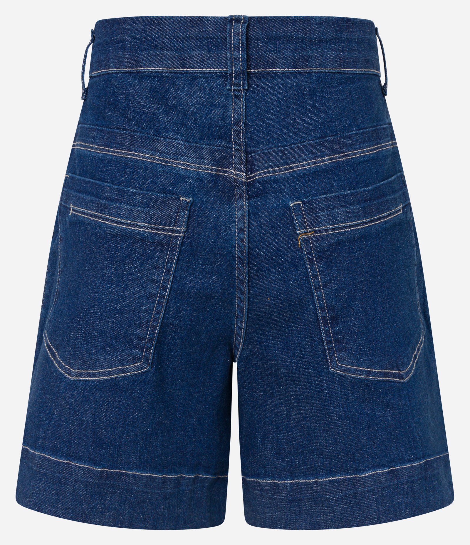 Bermuda Jeans com Barra Larga e Bolso Faca Azul 6