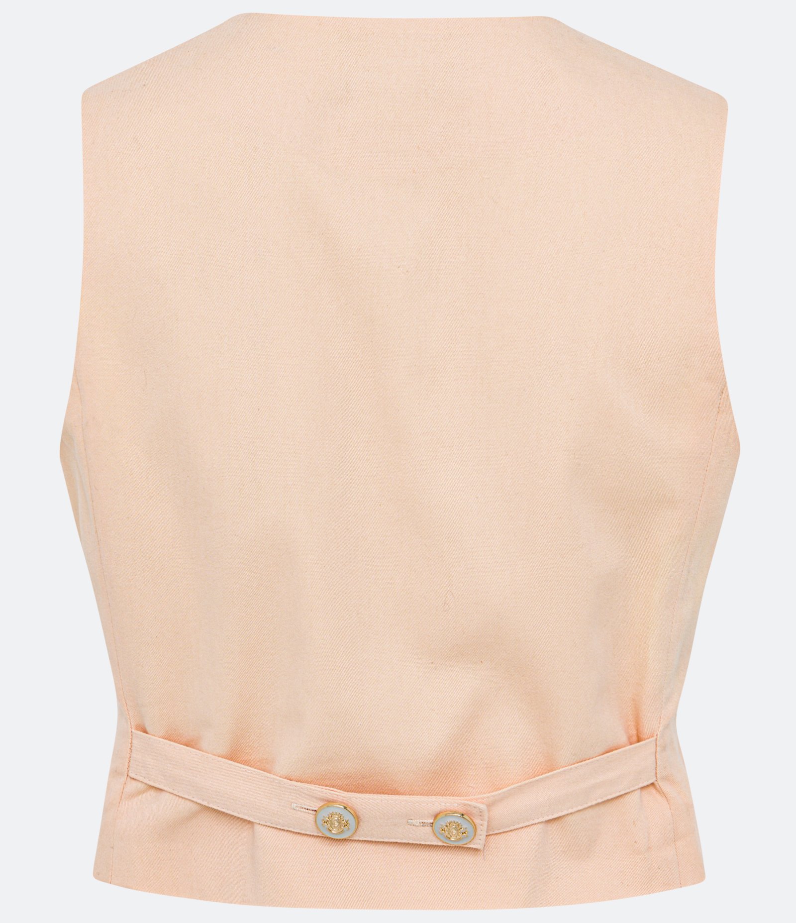 Colete Curto em Sarja com Botões Laranja 8