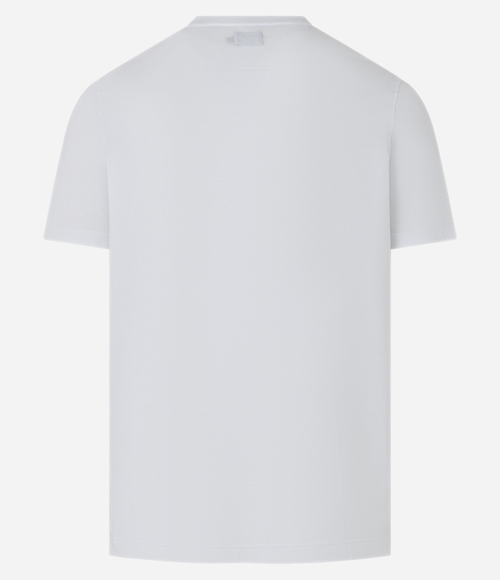 Camiseta Slim em Algodão Peruano com Gola V Branco 5