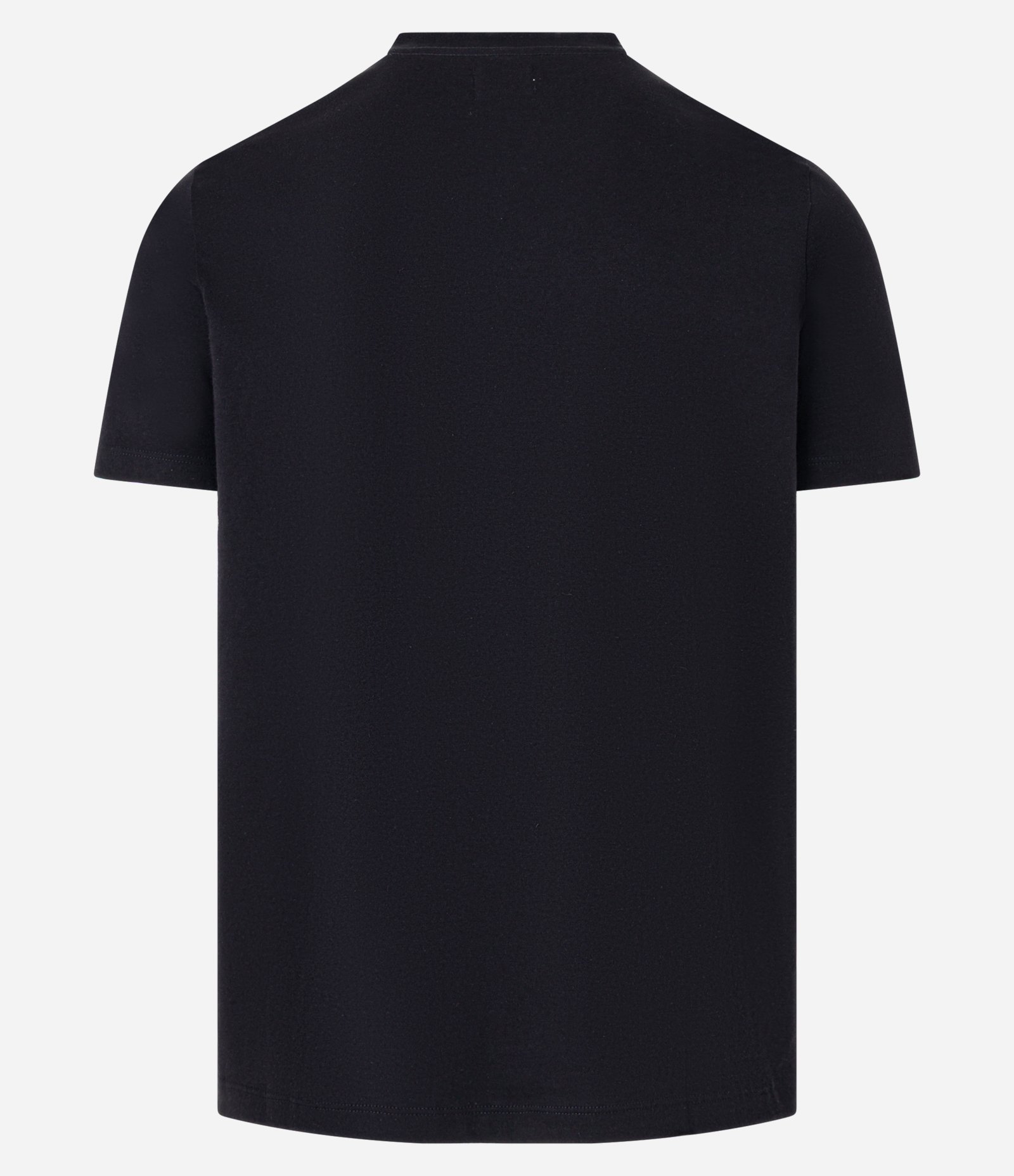 Camiseta Slim em Algodão Peruano com Gola V Preto 5