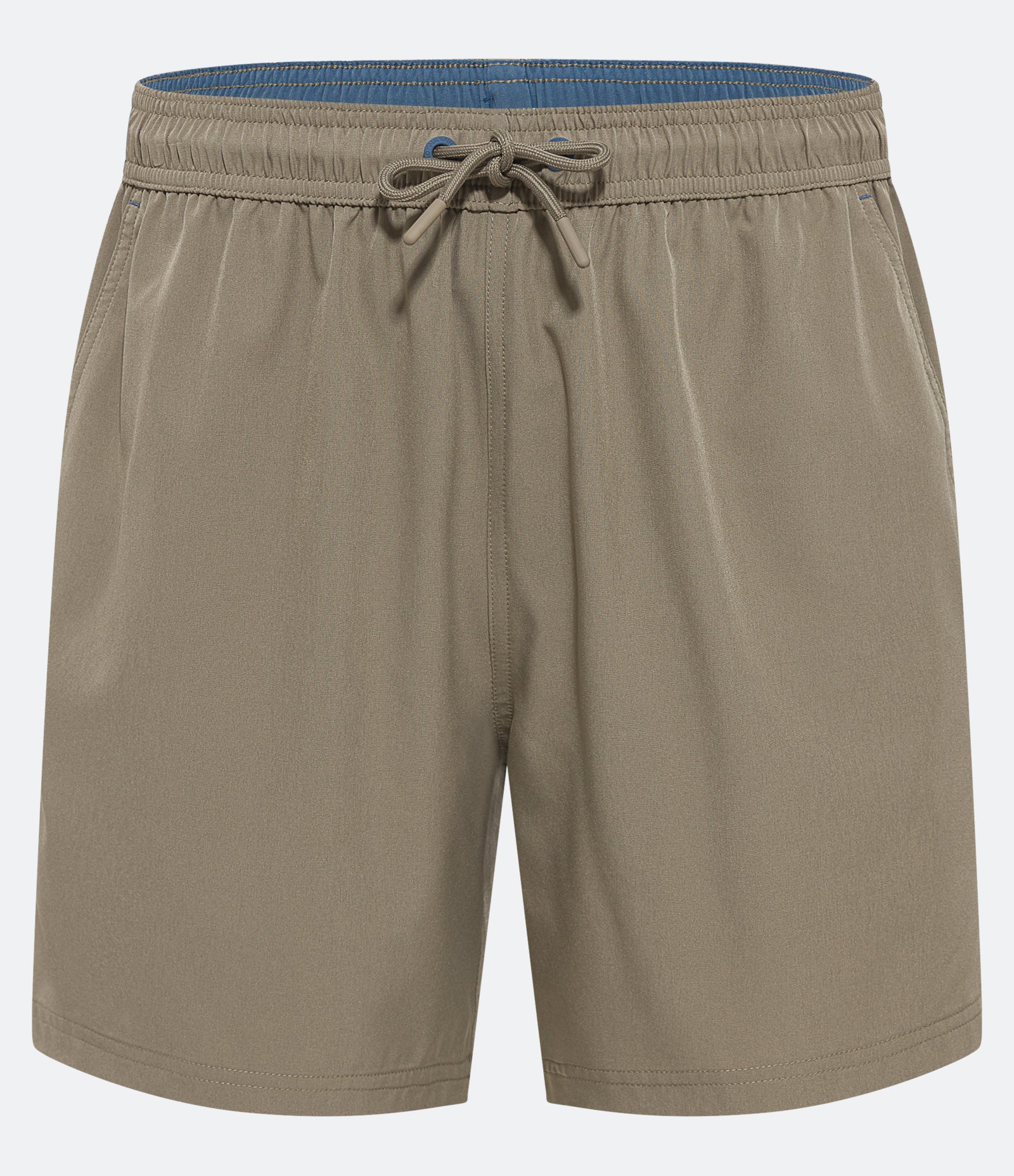 Bermuda de Banho com Cós Elástico e Bolsos Bege 6