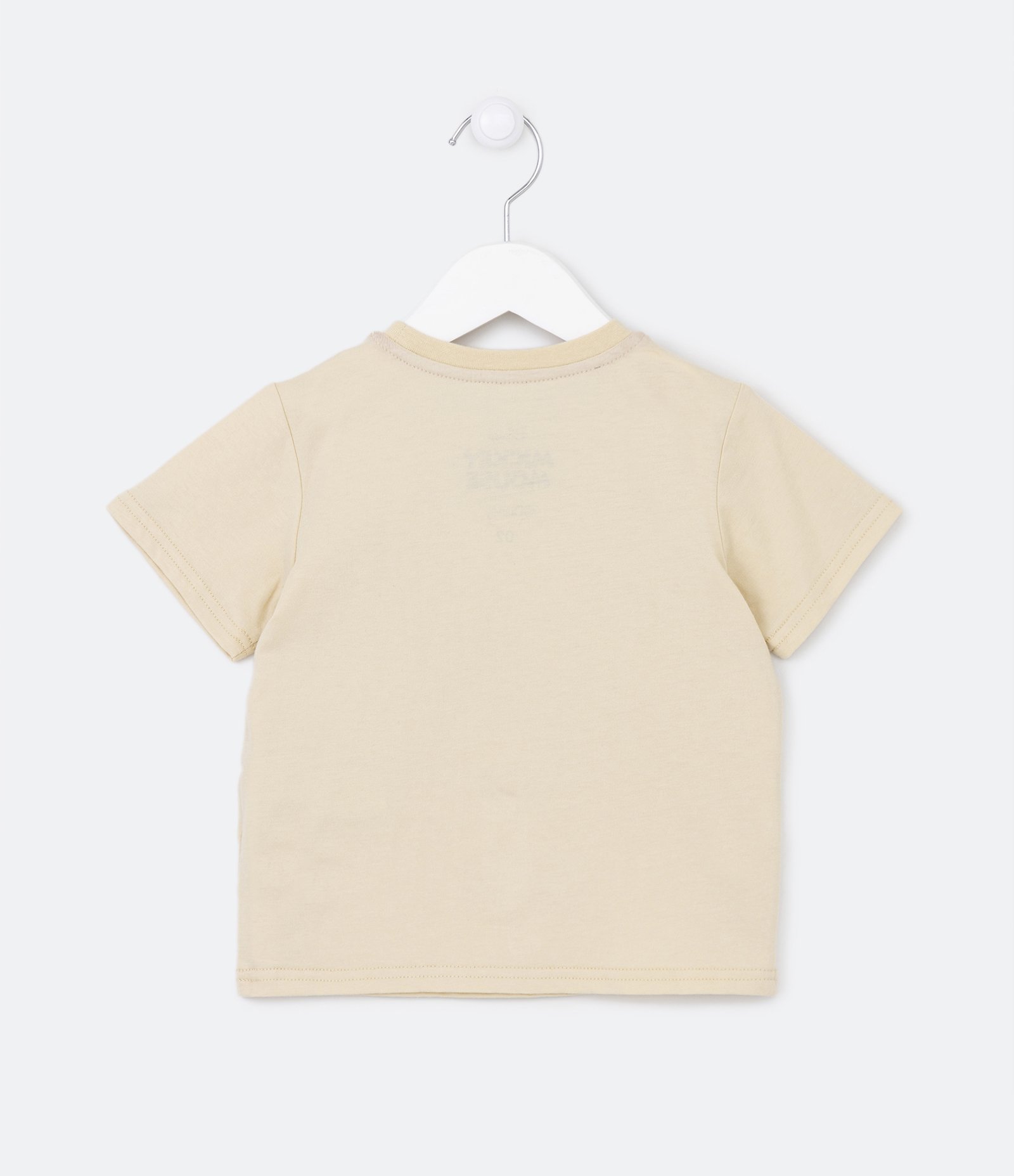 Camiseta Infantil com Estampa em Relevo Mickey Mouse - Tam 1 a 5 Anos Bege 2