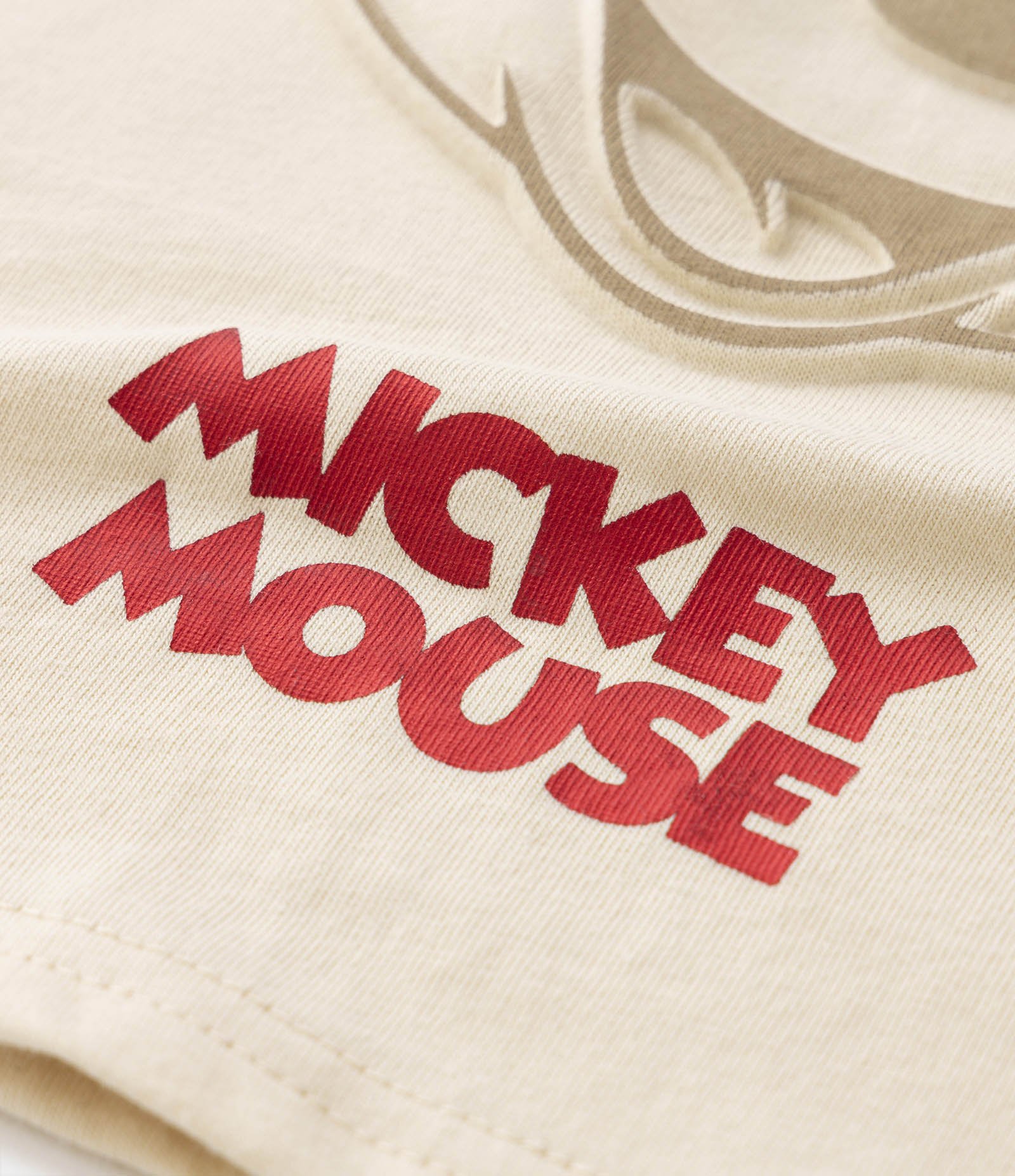 Camiseta Infantil com Estampa em Relevo Mickey Mouse - Tam 1 a 5 Anos Bege 3