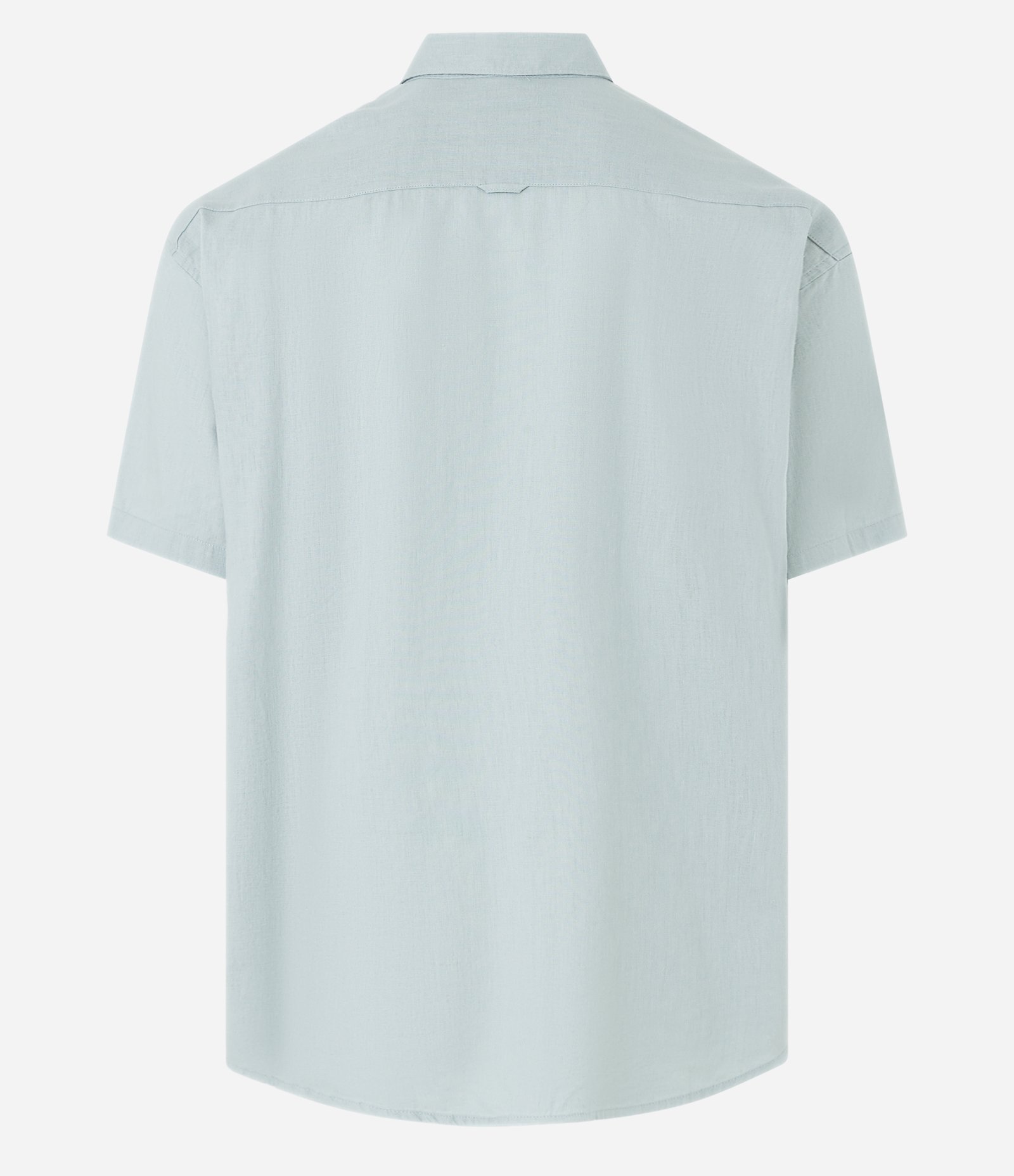 Camisa Relaxed em Cânhamo com Textura e Bolso Frontal Verde Claro 6