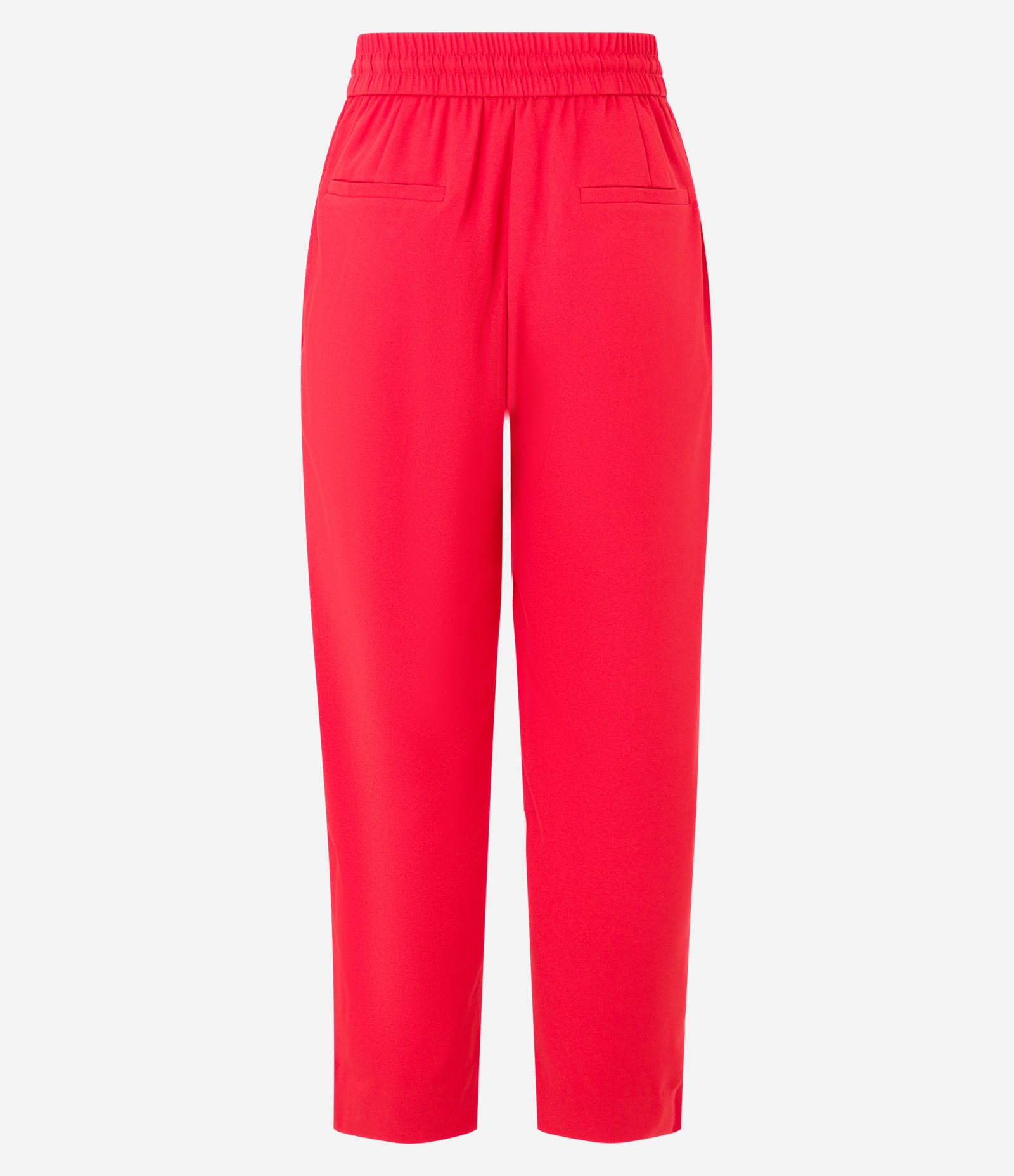 Calça Fluida em Crepe com Cós Elástico e Amarração Vermelho Escarlate 7
