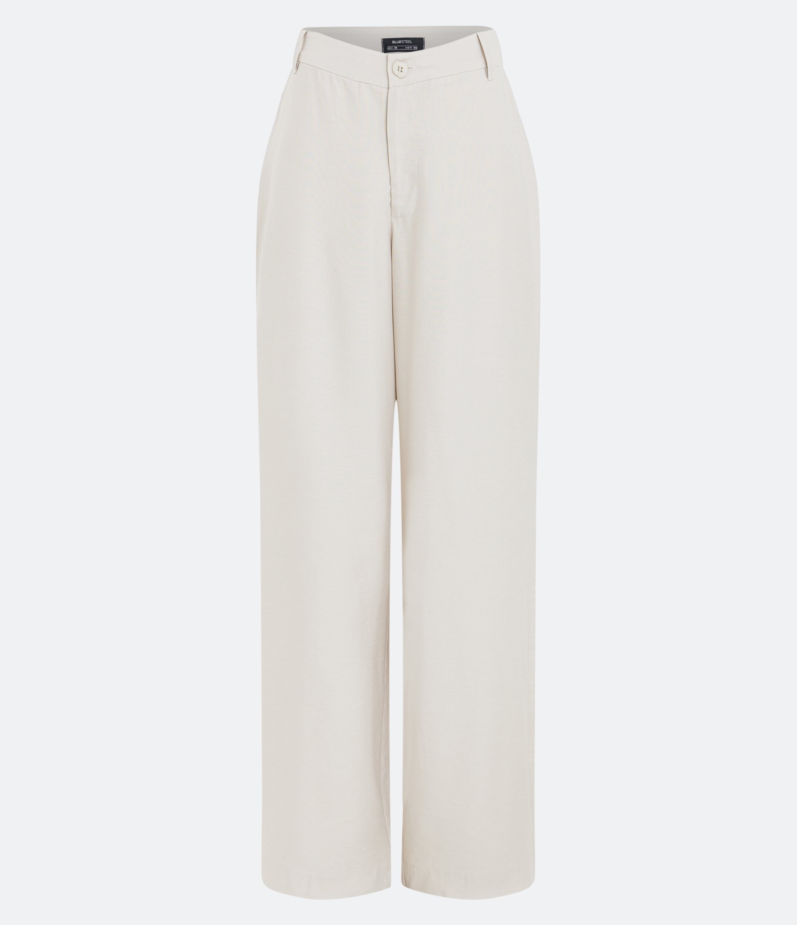 Calça Reta Alfaiataria em Sarja com Elástico e Pregas no Cós 5