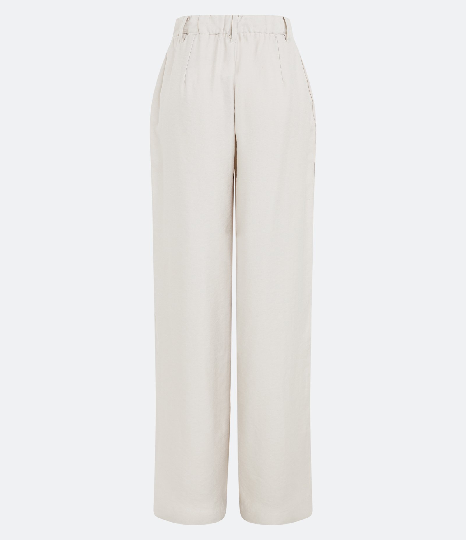 Calça Reta Alfaiataria em Sarja com Elástico e Pregas no Cós 6