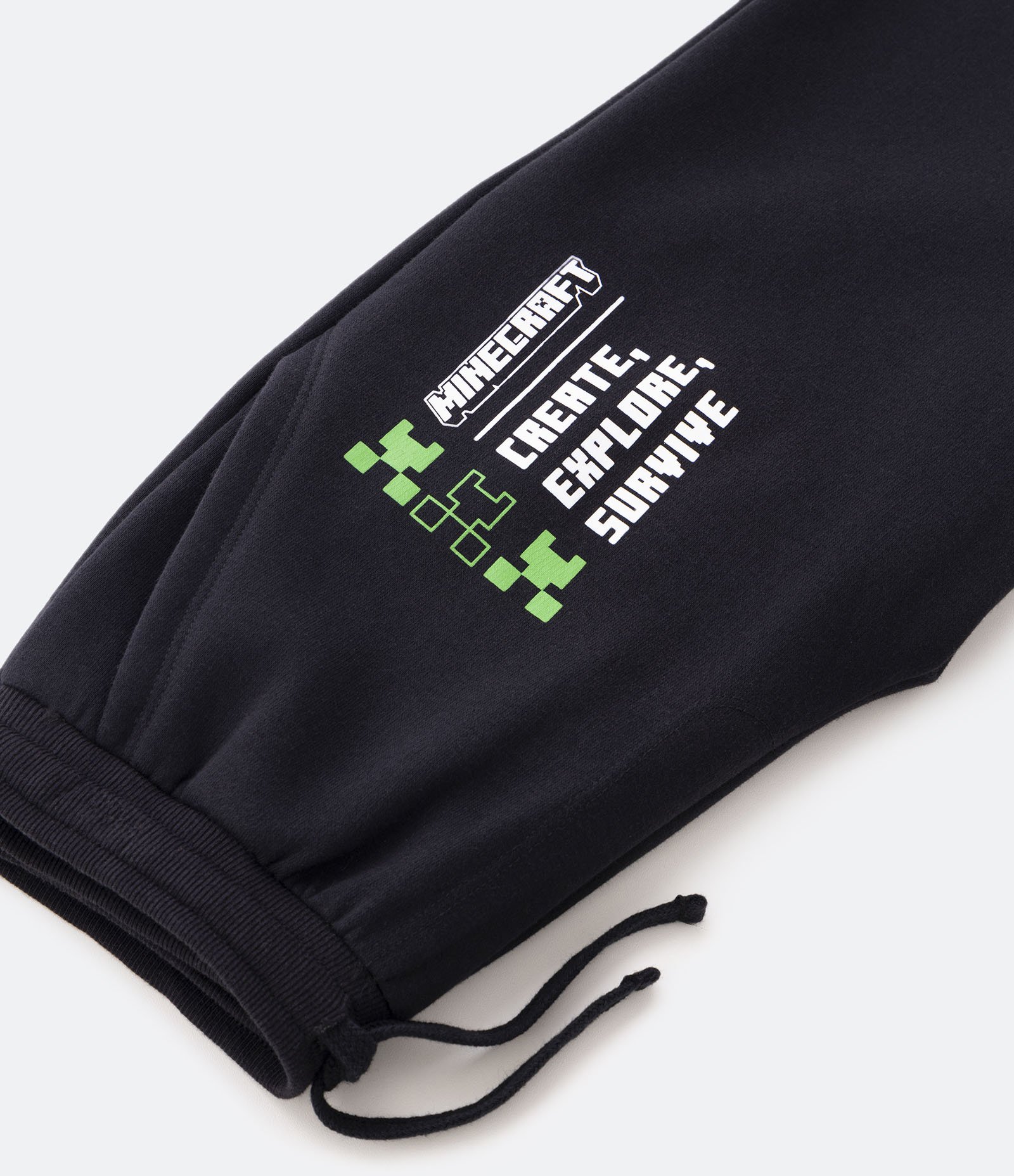 Calça Infantil com Forro Quentinho e Estampa Minecraft - Tam 5 a 14 Anos Preto 4